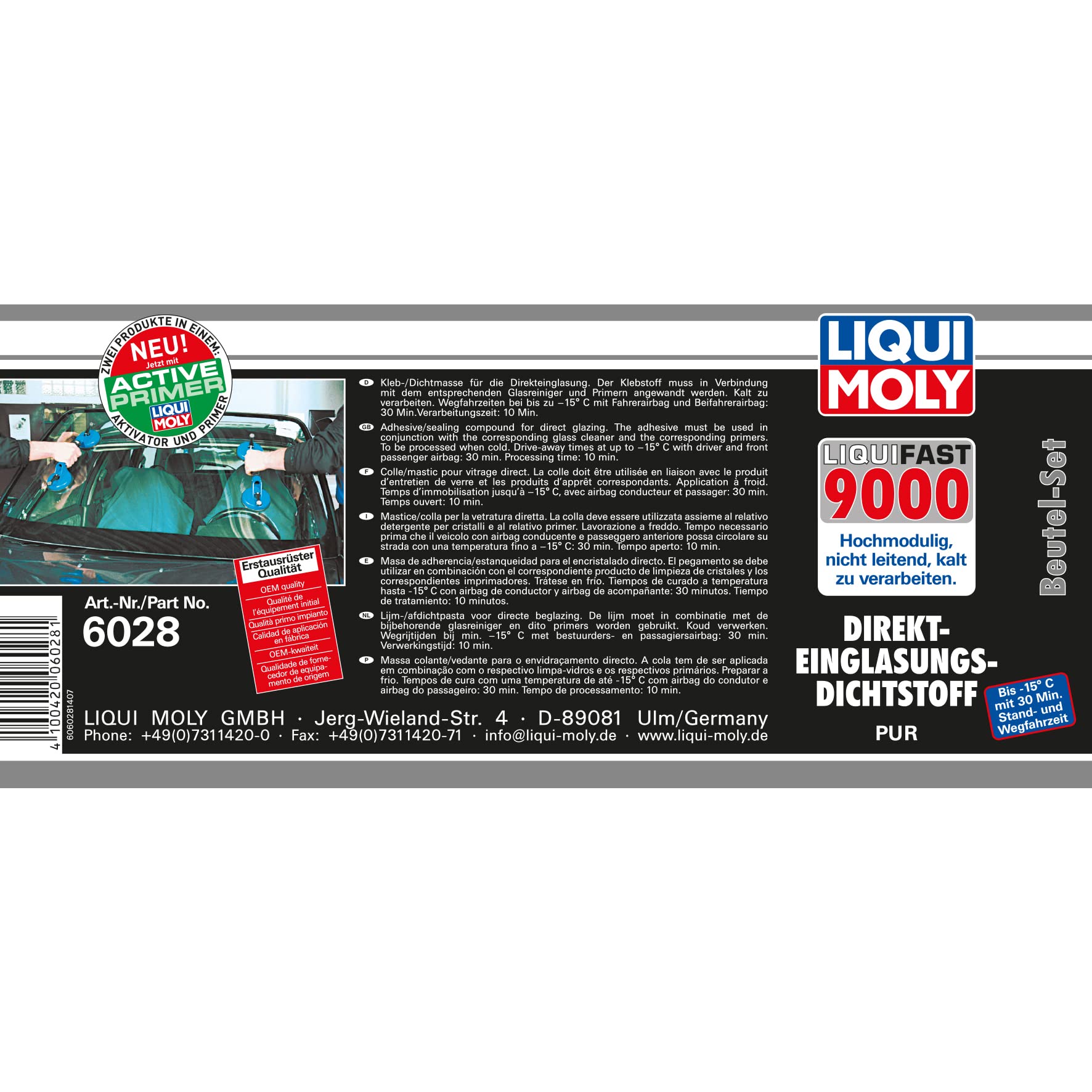 LIQUI MOLY Liquifast 9000 (zestaw woreczków) | 1 szt. | Klej | Nr art.: 6028
