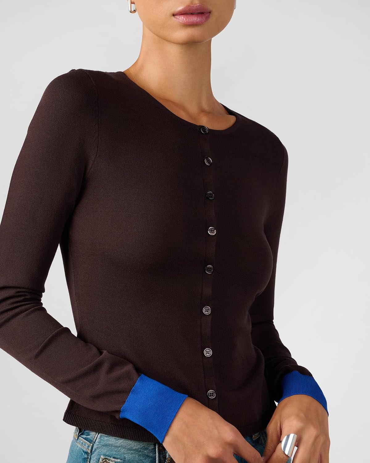 WEWOREWHAT Women's Fine Knit Cardigan