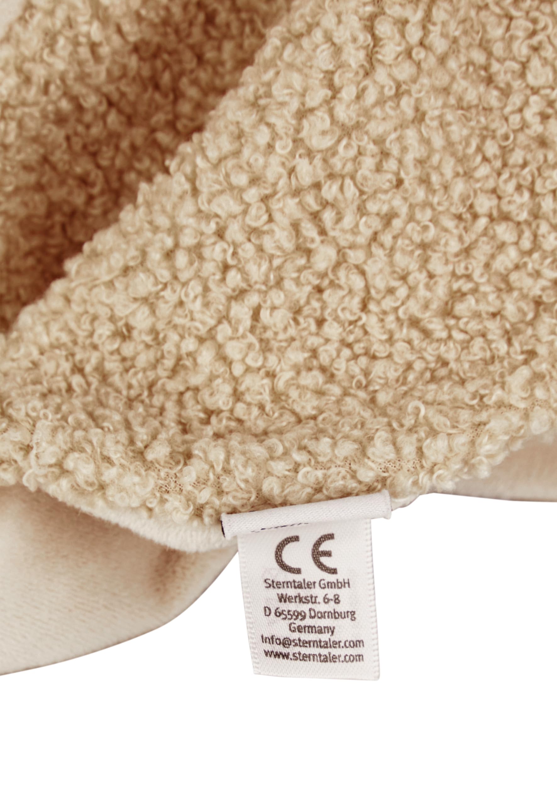 Doudou Sterntaler M En Flocons De Mouton – Boucle Douce Et Boa, Nœuds Aux Extrémités – Coloris Sable