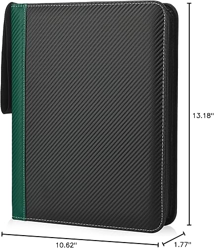 Miniatura 7 de 9 Pockets Trading Card Binder with Sleeves Card Organizer, 900 Double Sided Pocket PU Card Collection Binder, Baseball Binder,for Sports Card, MTG,