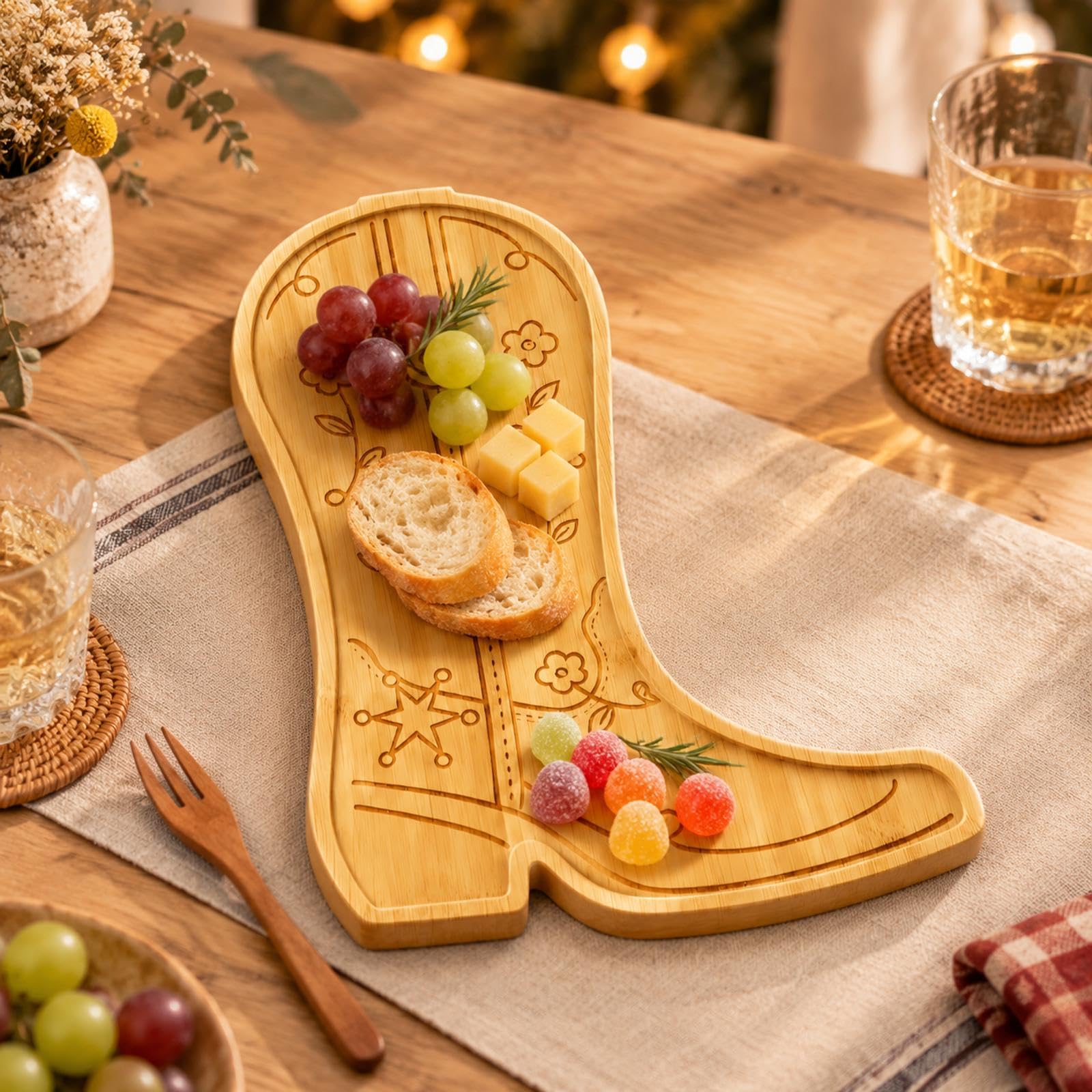 Vassoi per cibo per feste, set da 2 con perimetro rialzato