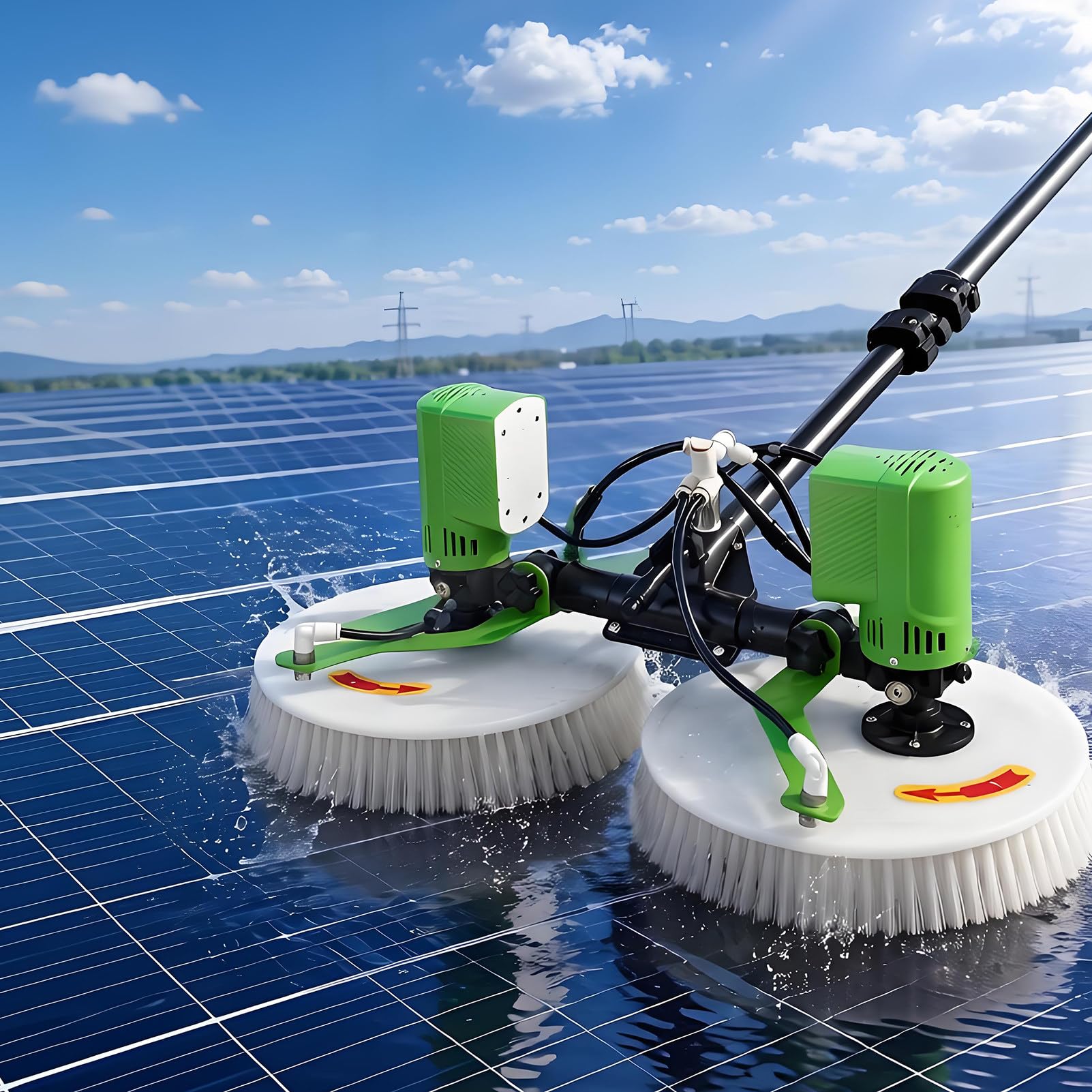 Equipo de Limpieza de Paneles Solares de Doble Cabezal 5.5m