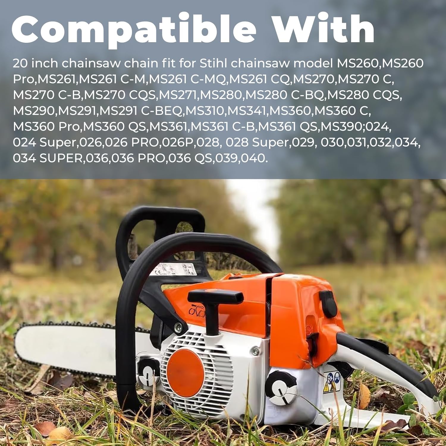 26RM3-81 20" Chainsaw Chain Replacement for Stihl MS260,MS261,MS270,MS280,MS290,MS291 Chainsaw,3639 005 0081 Chain Saw Blade 81 Drive Links 0.063" Gauge 0.325" LP Pitch (3 Pack)