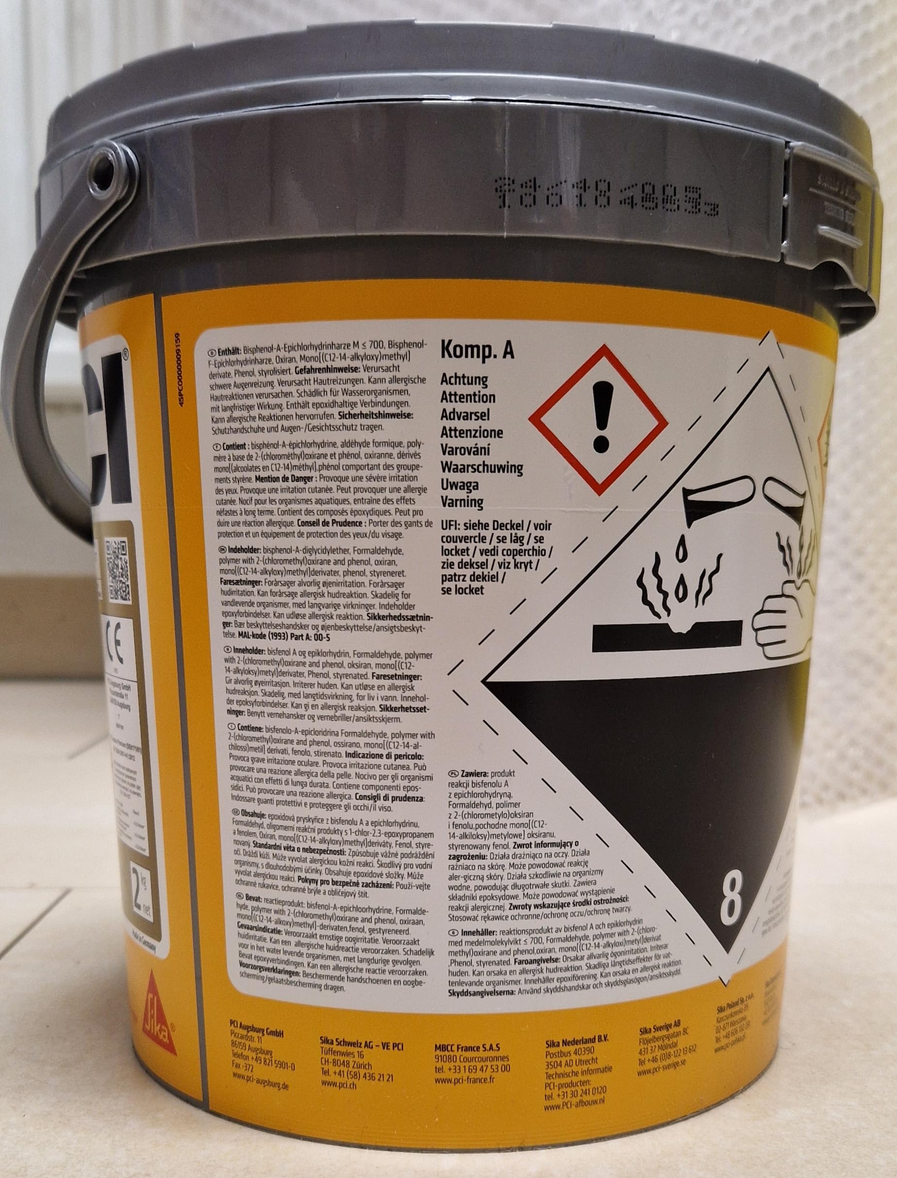 PCI Durapox Premium 2 kg Nr. 02 Bahamabeige 2K-Epoxidharz-Fugenmörtel Verfugen Verlegen Fliesen Sika