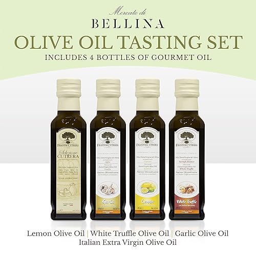Miniatura 3 de Mercato di Bellina Juego de degustación de aceite de oliva con infusión  Juego de regalo de aceite de oliva italiano original, trufa, ajo y limón,