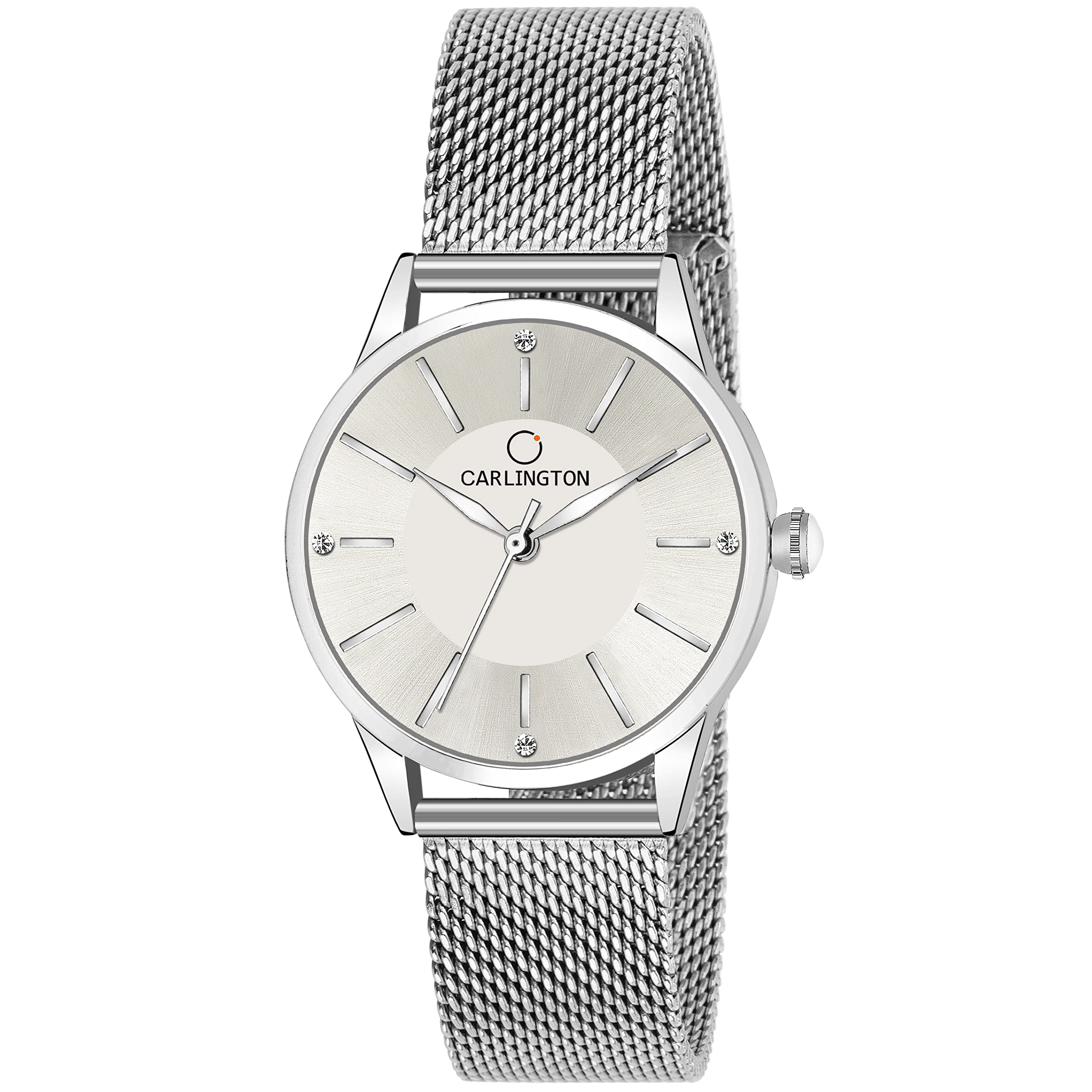 Carlington Women Analog Ladies Wrist Watch With Mesh Strap - Ct 2004 Silver Dial , Band Color-Silver (B09LQ4D39Z) Amazon Price History, Amazon Price Tracker