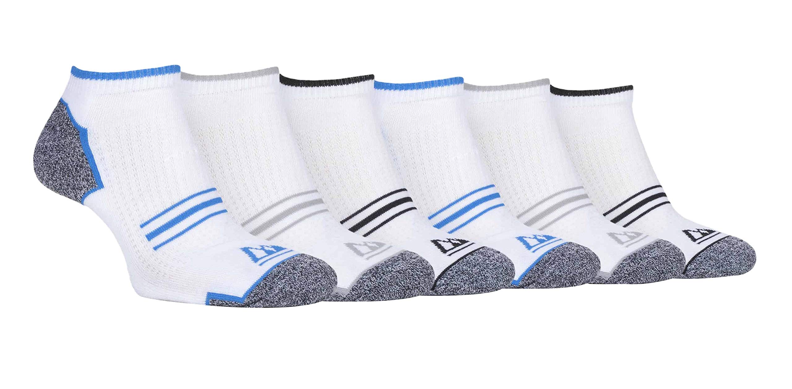 Storm Bloc - 6 Pairs Mens Breathable Cushioned Sole Running Low Cut Trainer Socks with Arch Support