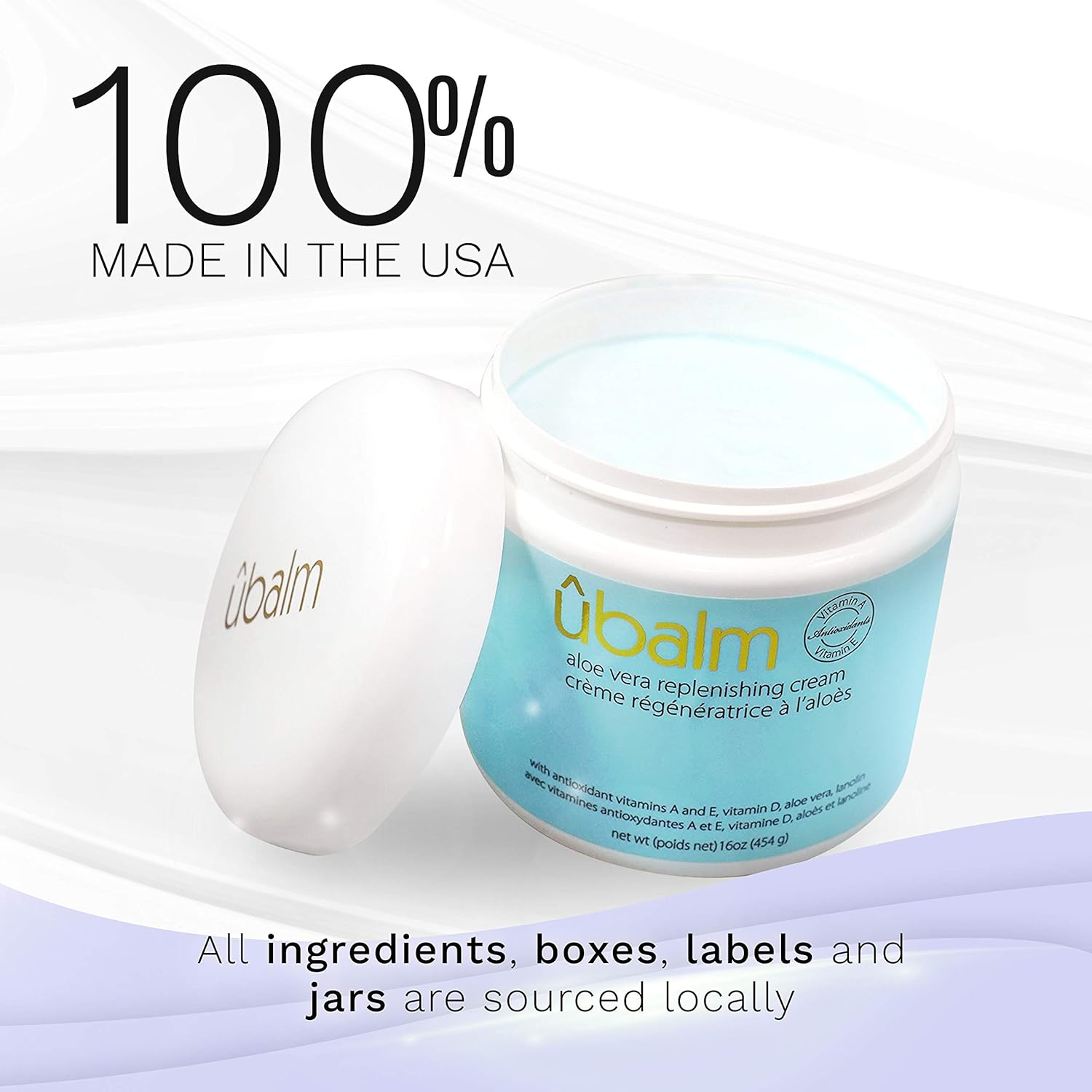 uBalm Blue Hydrating Night Cream for Women – Made in USA – Anti-Aging Face Moisturizer with Aloe Vera, Lanolin, Vitamins A, E & D2 – Deep Moisturizer for Dry Skin – Nighttime Facial Skin Care