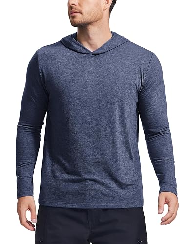 PINSPARK Men's Lightweight Pullover Hoodie Long Sleeve Sweatshirt