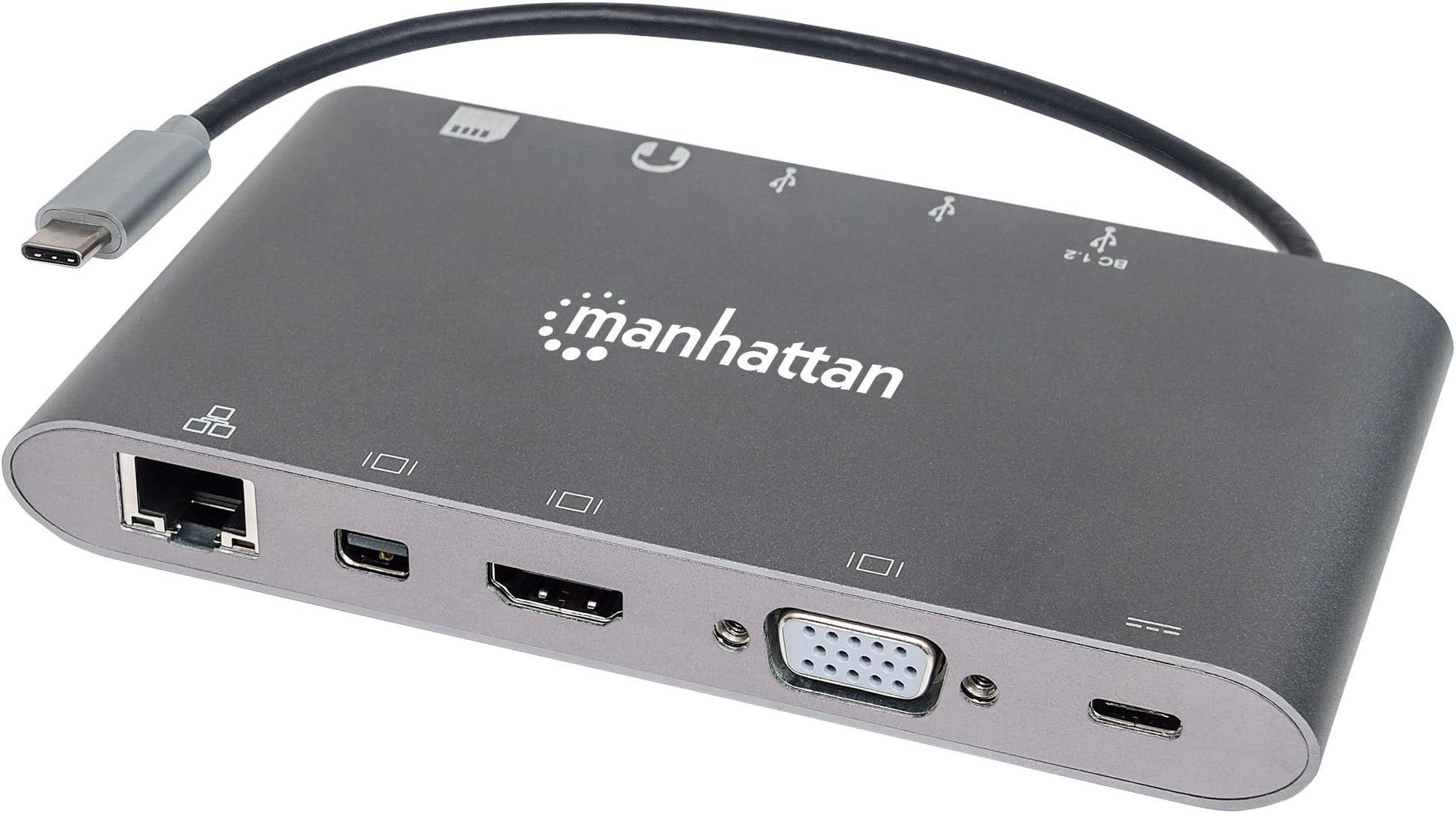 Manhattan SuperSpeed USB-C to 7-in-1 Docking Station