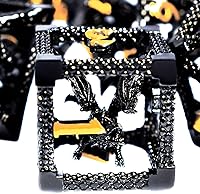 Vista 11 de RULE DICE Juego de dados de metal DND D&D, 7 dados con diseño de esfera hueca redonda para mejor rodamiento de D y D, hermoso juego de dados