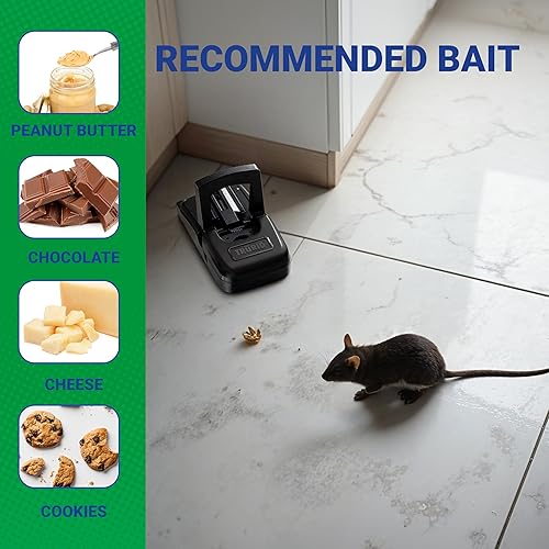 Miniatura 6 de Trampas para ratones en interiores para el hogar, paquete de 6 trampas reutilizables para ratas, trampa a presión sin contacto, atrapa ratones