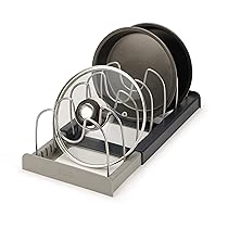 Joseph Joseph DrawerStore Expanding Cookware Organizer, contenitore salvaspazio per coperchi di pentole e teglie da forno – Grigio