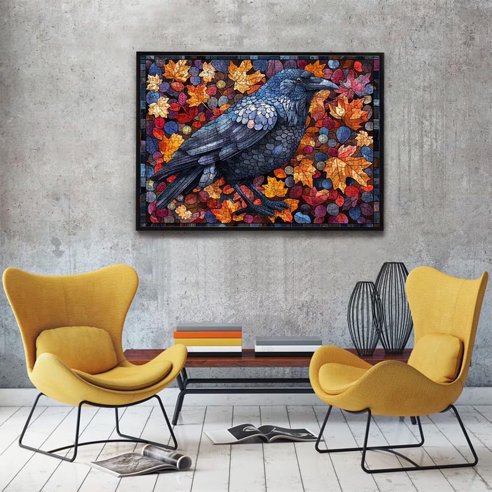 Puzzle 5000 elementów, 5000 elementów, dla dorosłych, zwierzęce, wrony, drewniane puzzle, zestaw "zrób to sam" dla dorosłych, gruby materiał i idealne uzębienia, powierzchnia bez odbić, puzzle dla