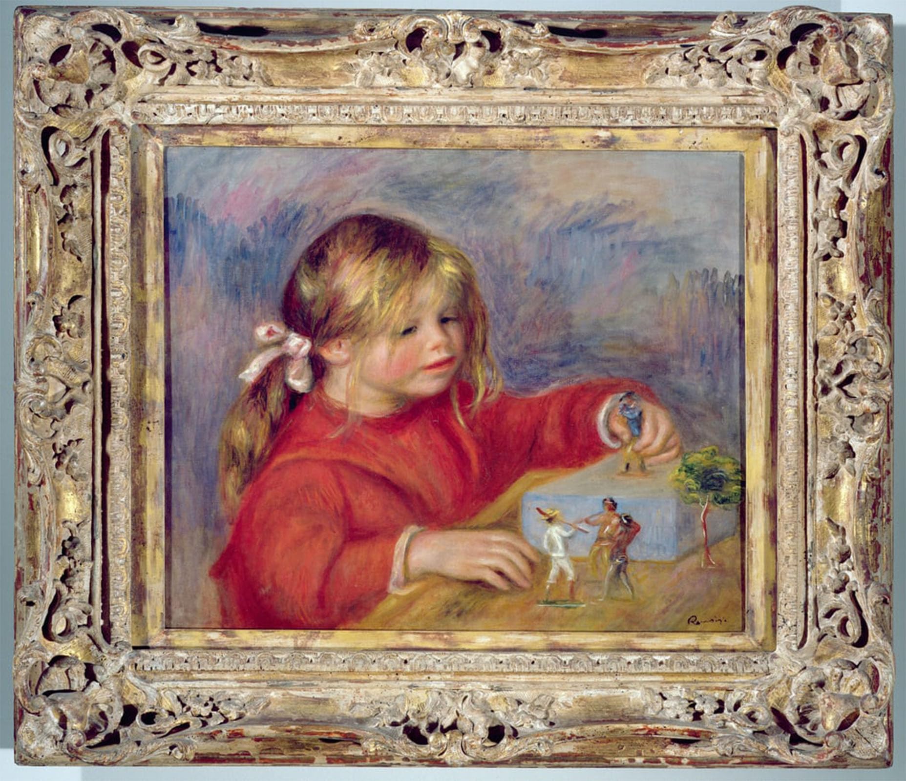 Posteriik No Frame Vintage Classic Picture Landscape Artwork Claude Renoir At Play By Pierre Auguste Renoir Portrait Canvas Painting For Office Home Decor 60X90cm