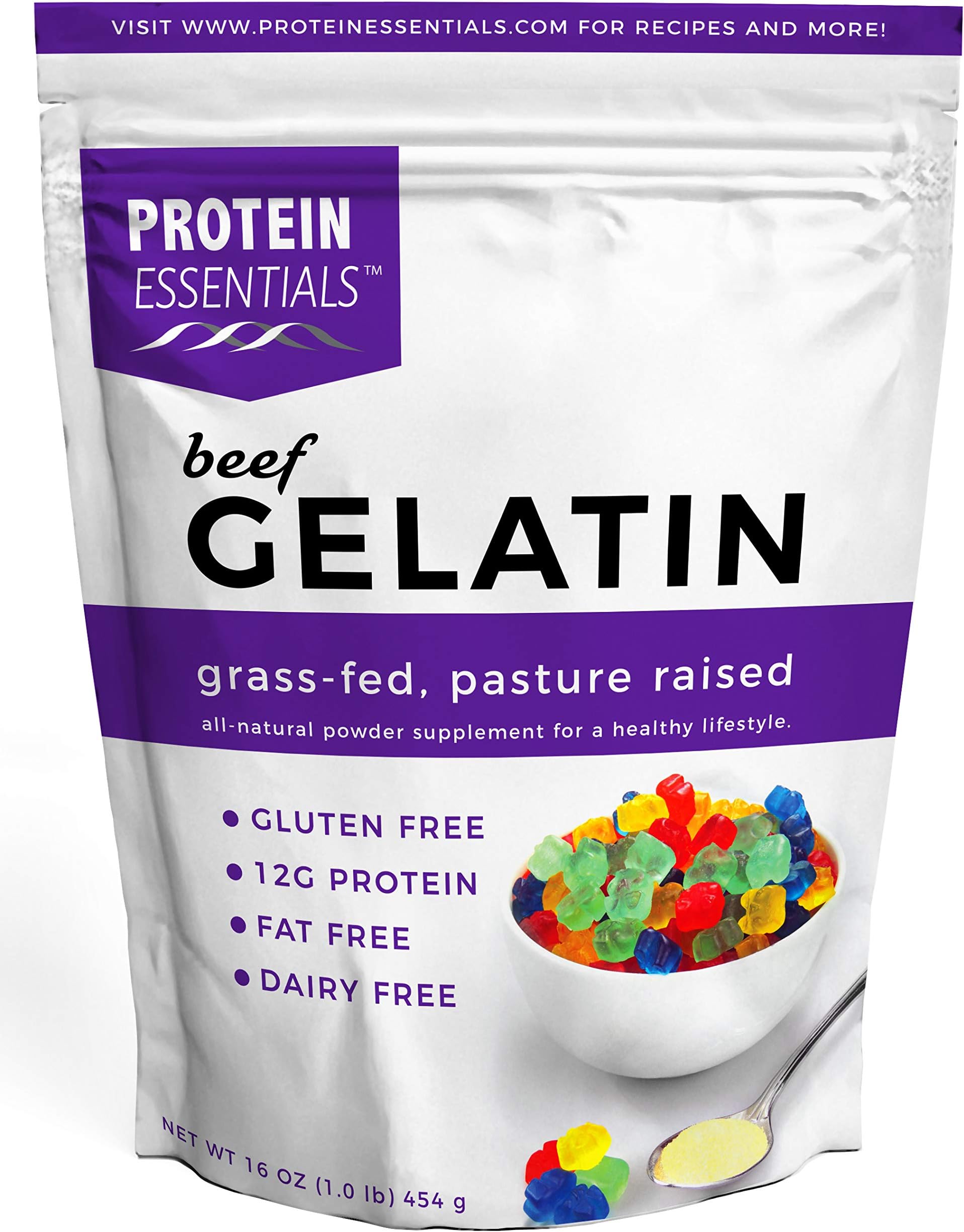 Protein Essentials, Beef Gelatin: Pasture-Raised, Grass Fed (16oz)