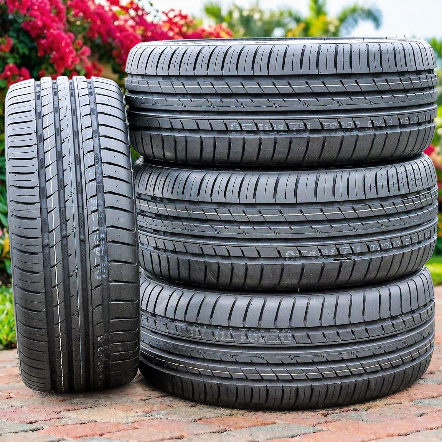 Set of 4 (FOUR) Cosmo Tires MuchoMacho All-Season Passenger Car High Performance Radial Tires-225/50R17 225/50ZR17 225/50/17 225/50-17 98W Load Range XL 4-Ply BSW Black Side Wall UTQG 300AAA