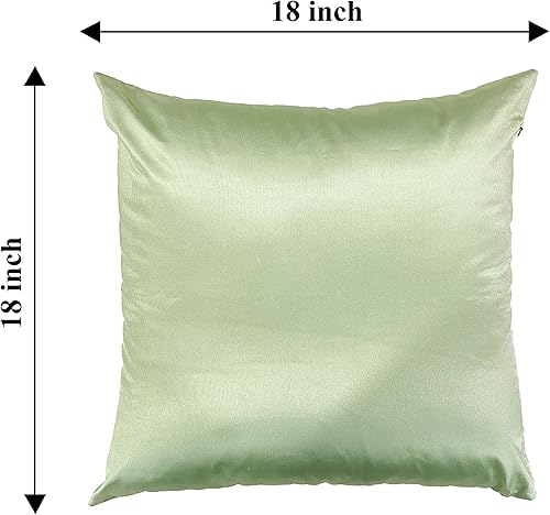 Miniatura 5 de Rely+ - Juego de 2 fundas de almohada de satén suave, 18 x 18 pulgadas, funda de cojín cuadrada sólida para sofá, dormitorio, automóvil y sala de