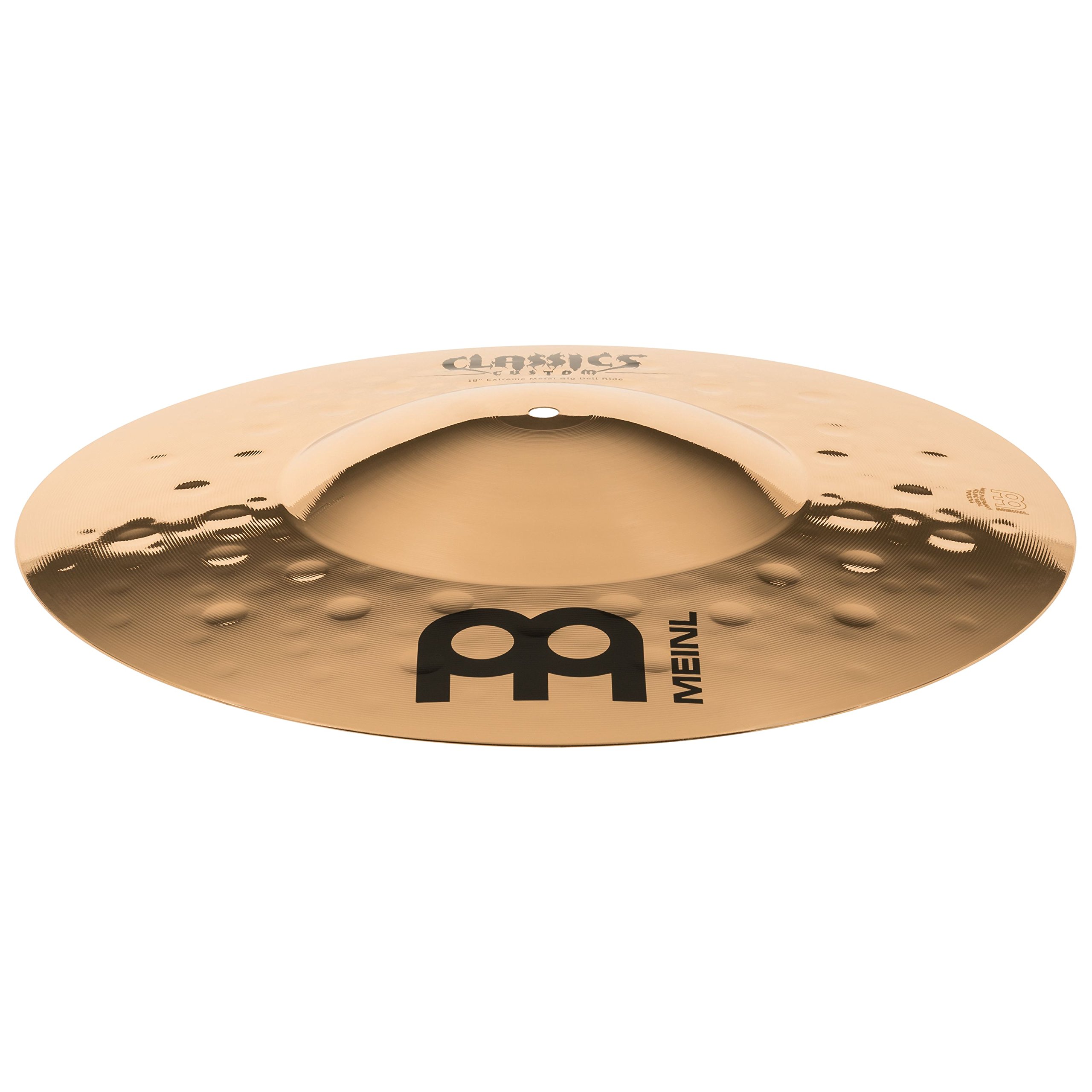Meinl Cymbals Classics Custom Extreme Metal Piatto Big Bell Ride 18 pollici (45,72cm) per Batteria - Bronzo B12, Finitura Brillante, Prodotto in Germania (CC18EMBBR-B)