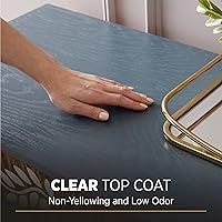 Vista 2 de Minwax 222224444 Acabado protector de poliacrílico, a base de agua, color mate, de 1/2 pinta.