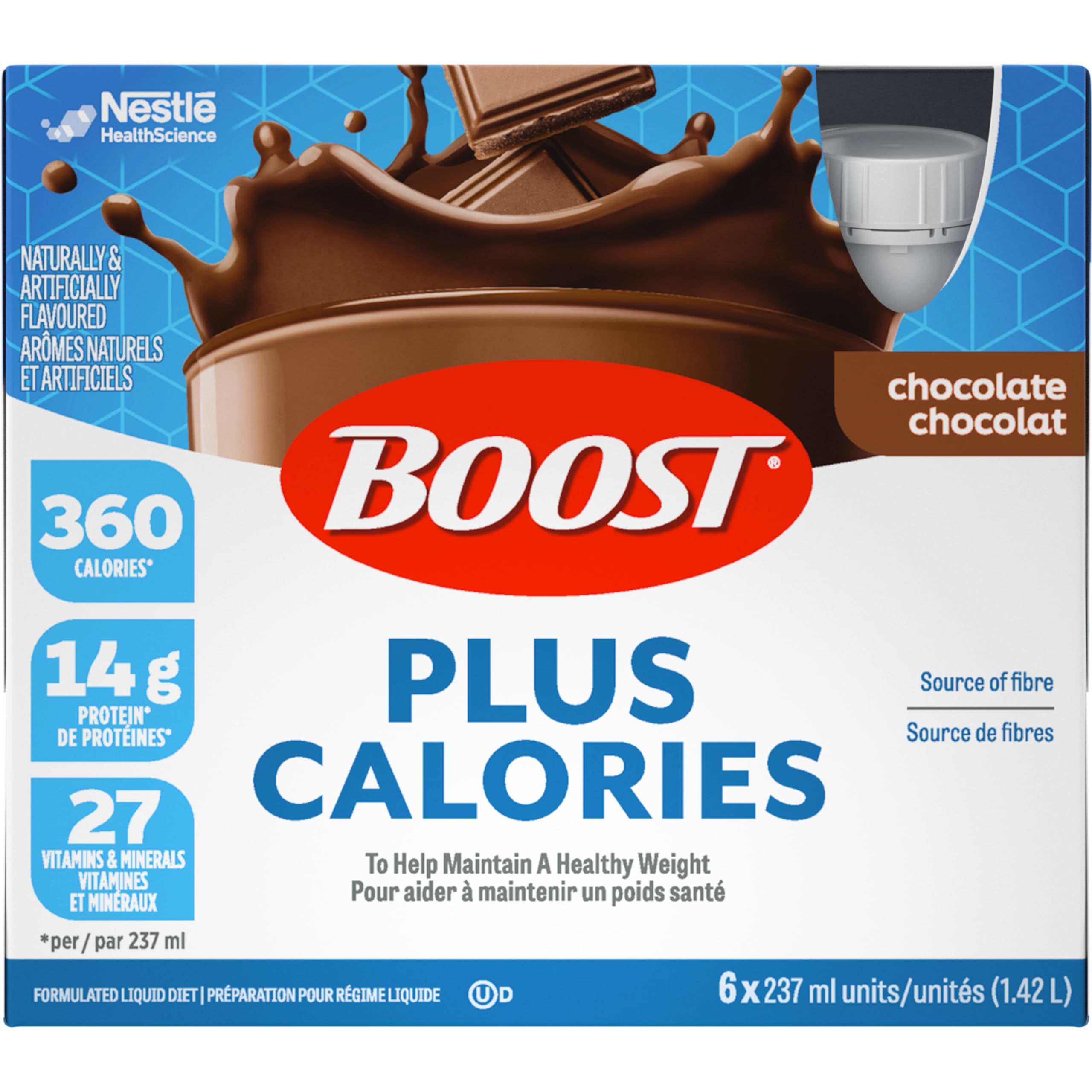 BOOST PLUS Complete Nutrition Drink – Chocolate, 24 Bottles, 6.2 kg
