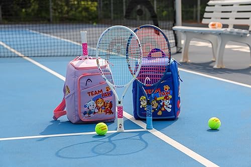 Miniatura 7 de Head Paw - Raqueta de tenis junior (azul) incluida con una mochila Paw  Pelotas de tenis opcionales y overgrips