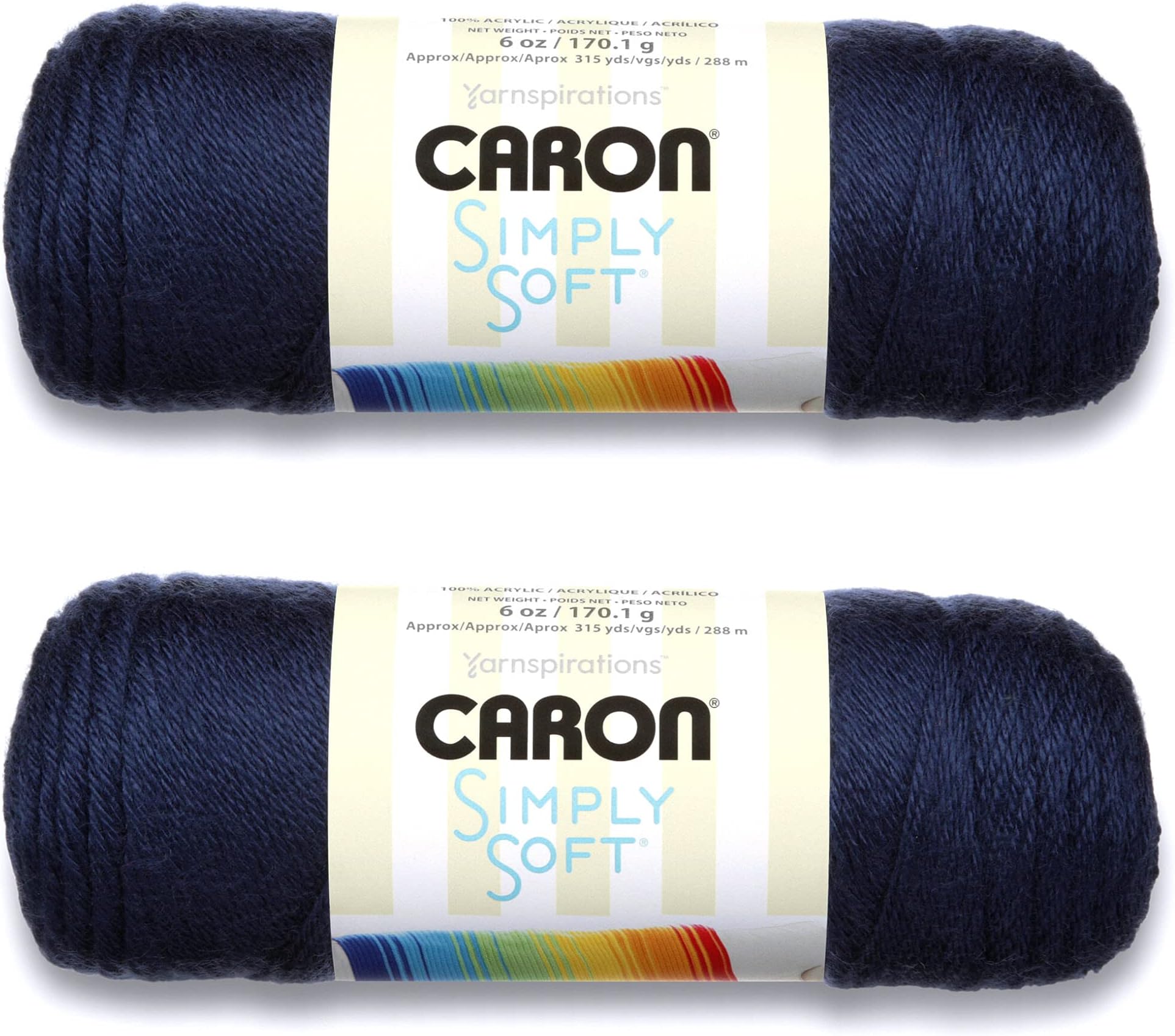 Caron Bulk Buy: Simply Soft Yarn Solids (2-pack) (Dark Country Blue)