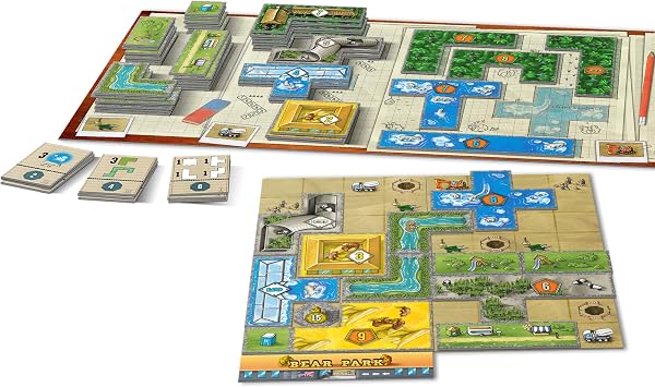 Barenpark Board Game | Tile Placement Strategy Game | Fun Zoo Animal Themed Puzzle Game for Adults and Kids | Ages 8+ | 2-4 Players | Average Playtime 30-45 Minutes | Made by Lookout Games