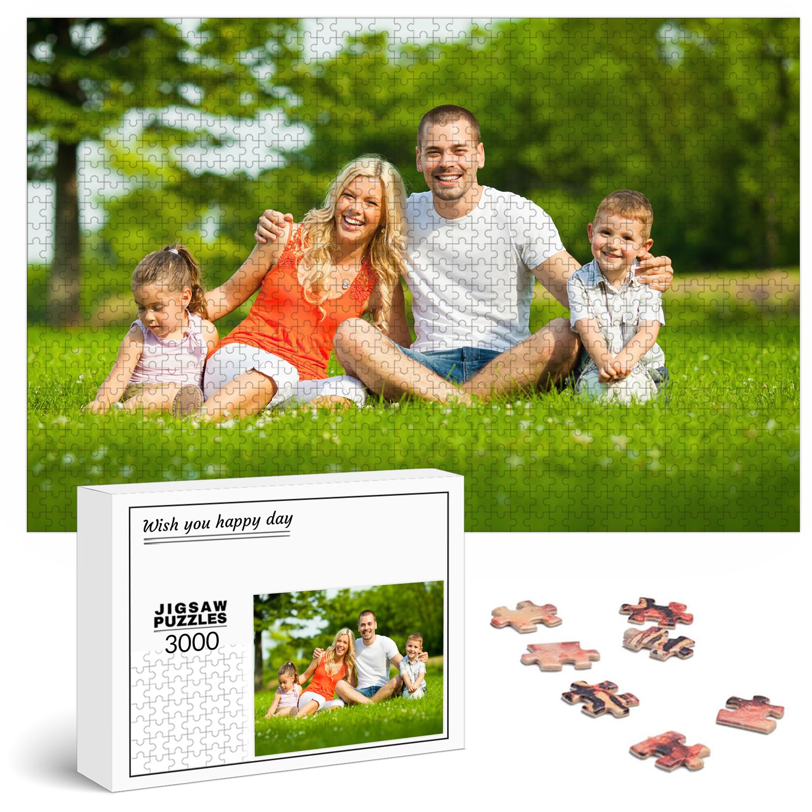 FolHaoth Puzzle Personalizado con tu Foto Favorita de 35/70/120/200/300/500/1000/1500/2000/3000 Piezas Rompecabezas Personalizado con tu Propia Imagen Rompecabezas de Fotos Personalizado