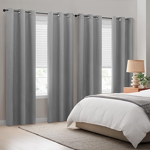 Miniatura 4 de Eclipse Persianas de madera sintética de 2 pulgadas, 33 pulgadas de ancho x 72 pulgadas de largo, color blanco, persianas inalámbricas, certificadas