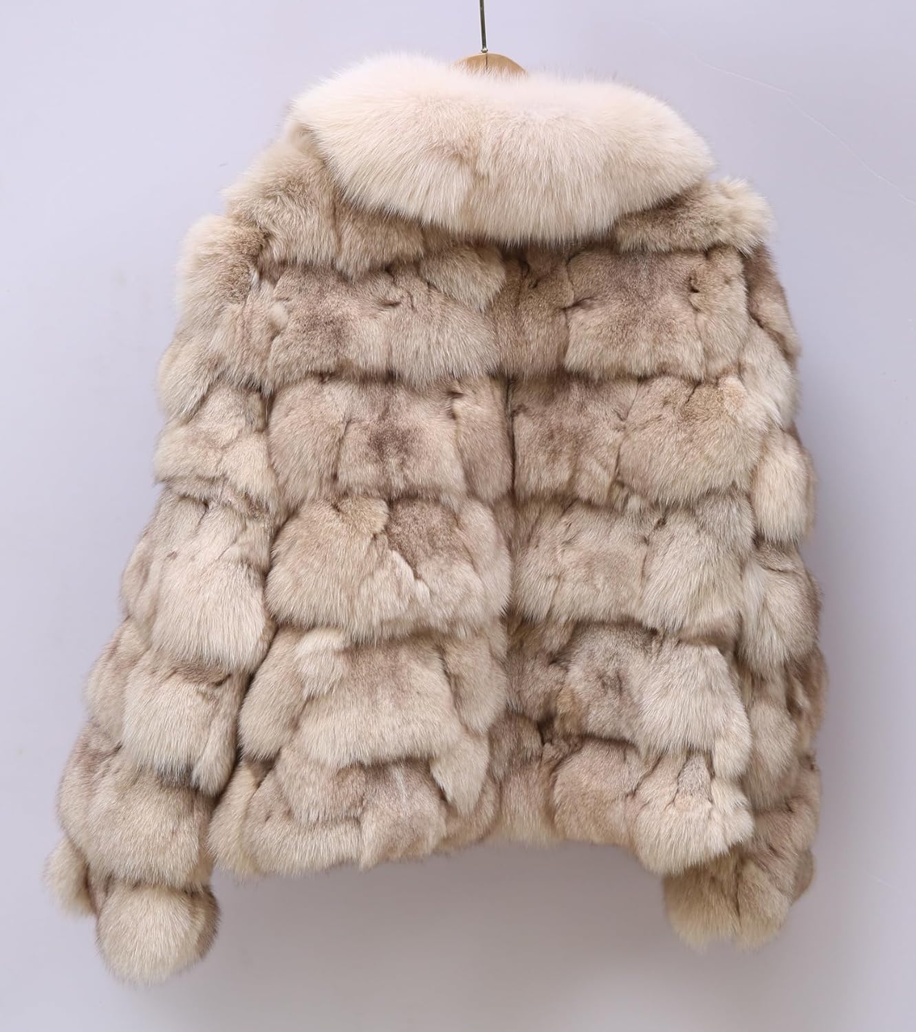 Women's Genuine Fox Fur Coat Thick Warm Fur Jacket Winter Outerwear - Image 8