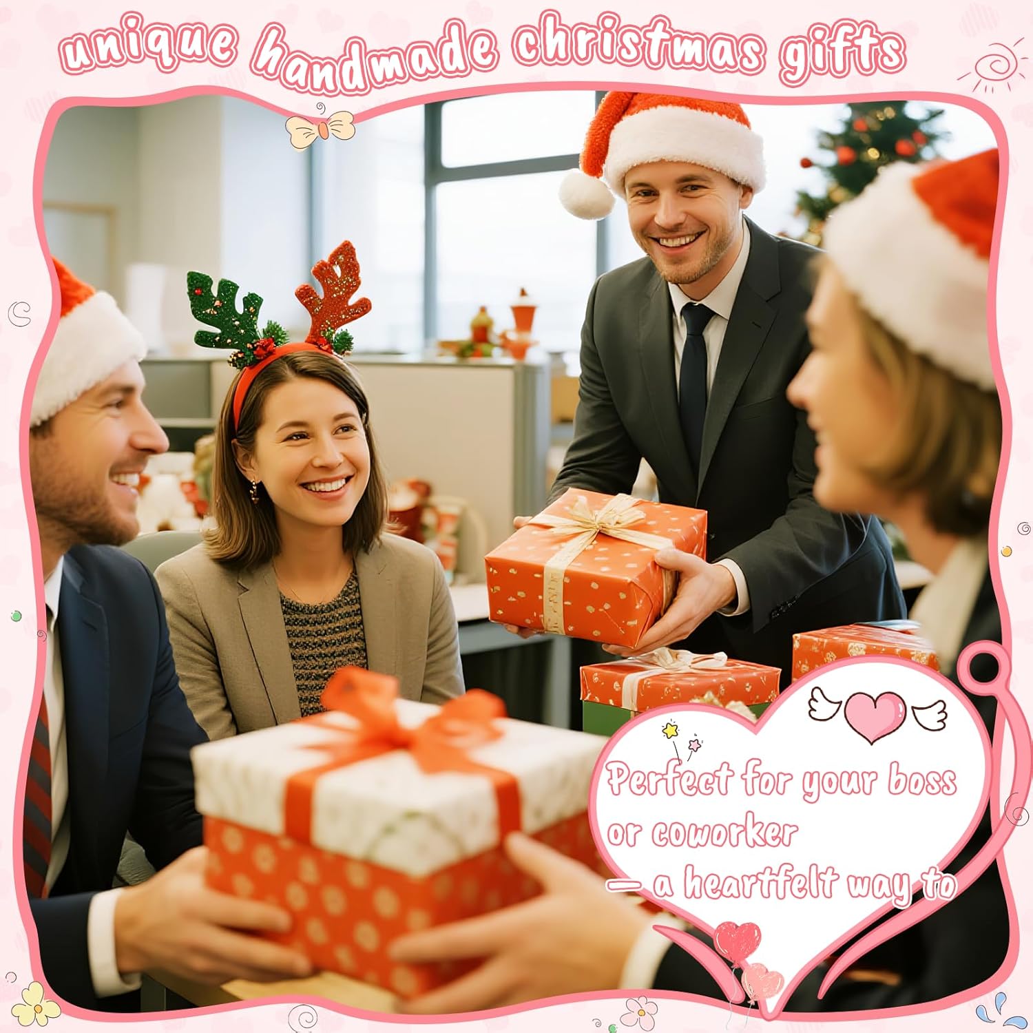 OCCdesign Mini Thank You Gifts for Women Men Coworkers Leaders Employees Handmade Crochet Heart for Friend Teacher Volunteer Appreciation Office Humor Farewell Promotion Team Appreciation Gifts - Image 5