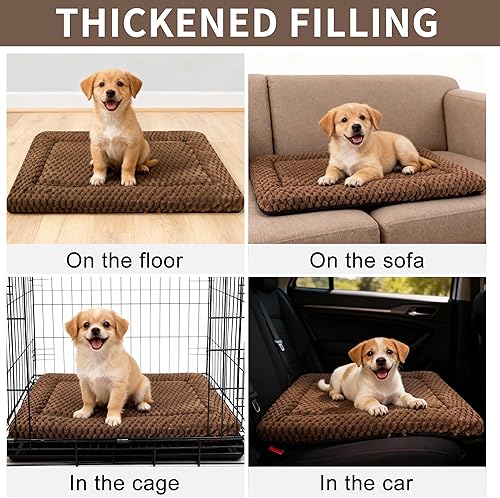 Miniatura 7 de Tapete de Cama para Perro, Reversible y Ultra Suave, Almohadilla de Perrera - Lavable a Máquina, Cama para Mascotas para Perros y Gatos - Forro de