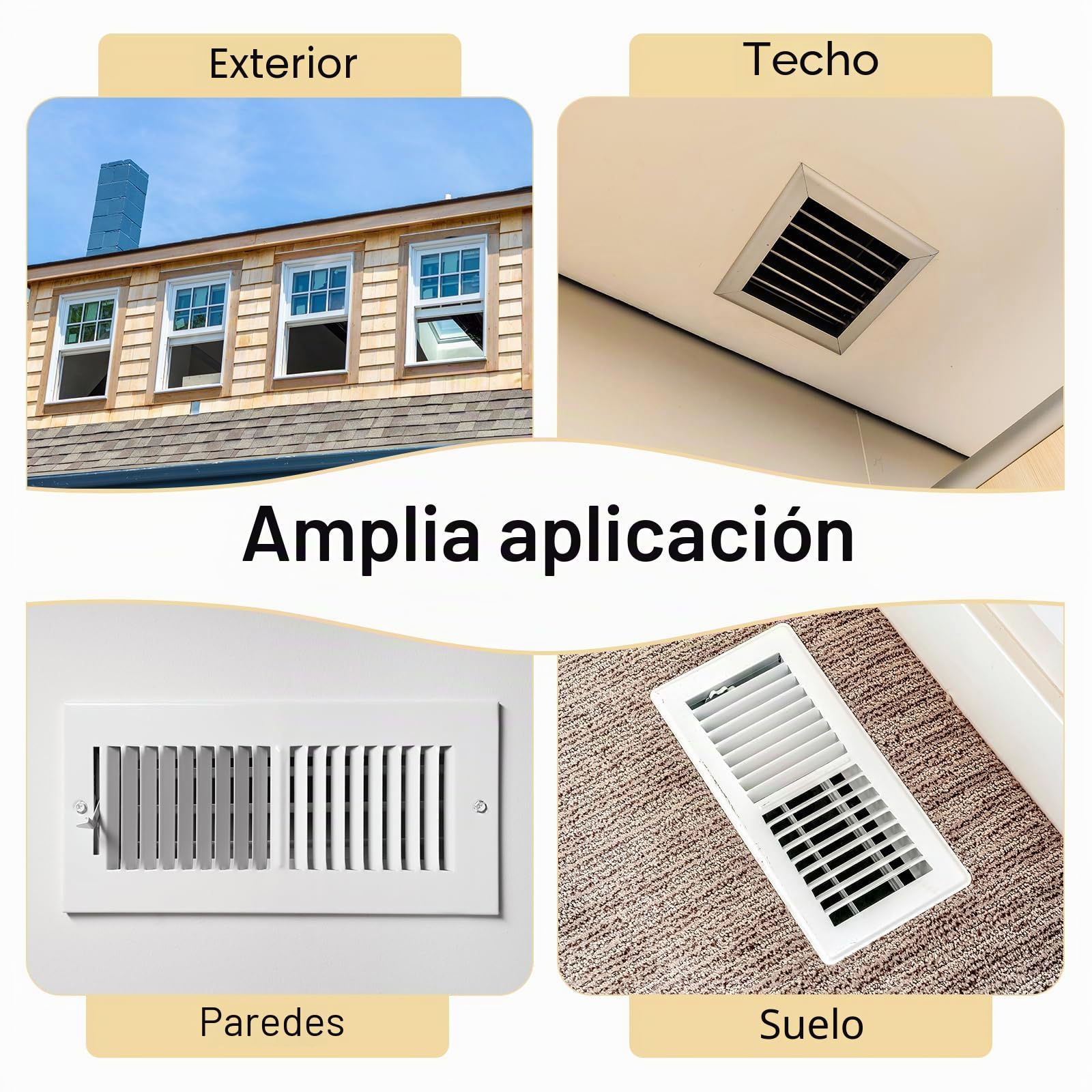QUARKZMAN 2 Piezas Cubiertas Magnéticas Cuadradas para Rejillas de Ventilación, Cubiertas Bloqueadoras de 8"x8" para Rejillas de Aire de Piso, Pared y Techo en Casa (Blanco)