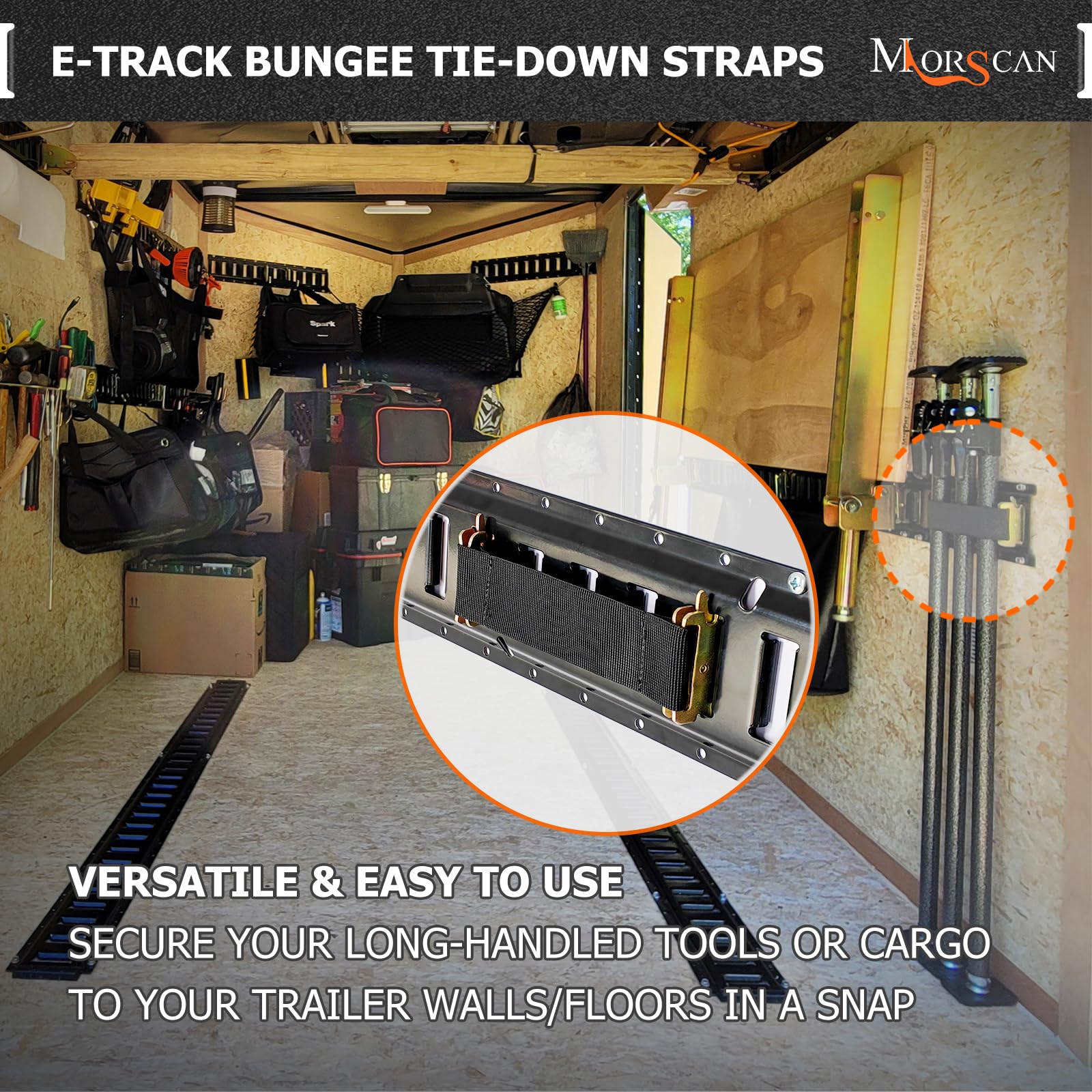 E-Track Bungee Straps - 4 Pack -2
