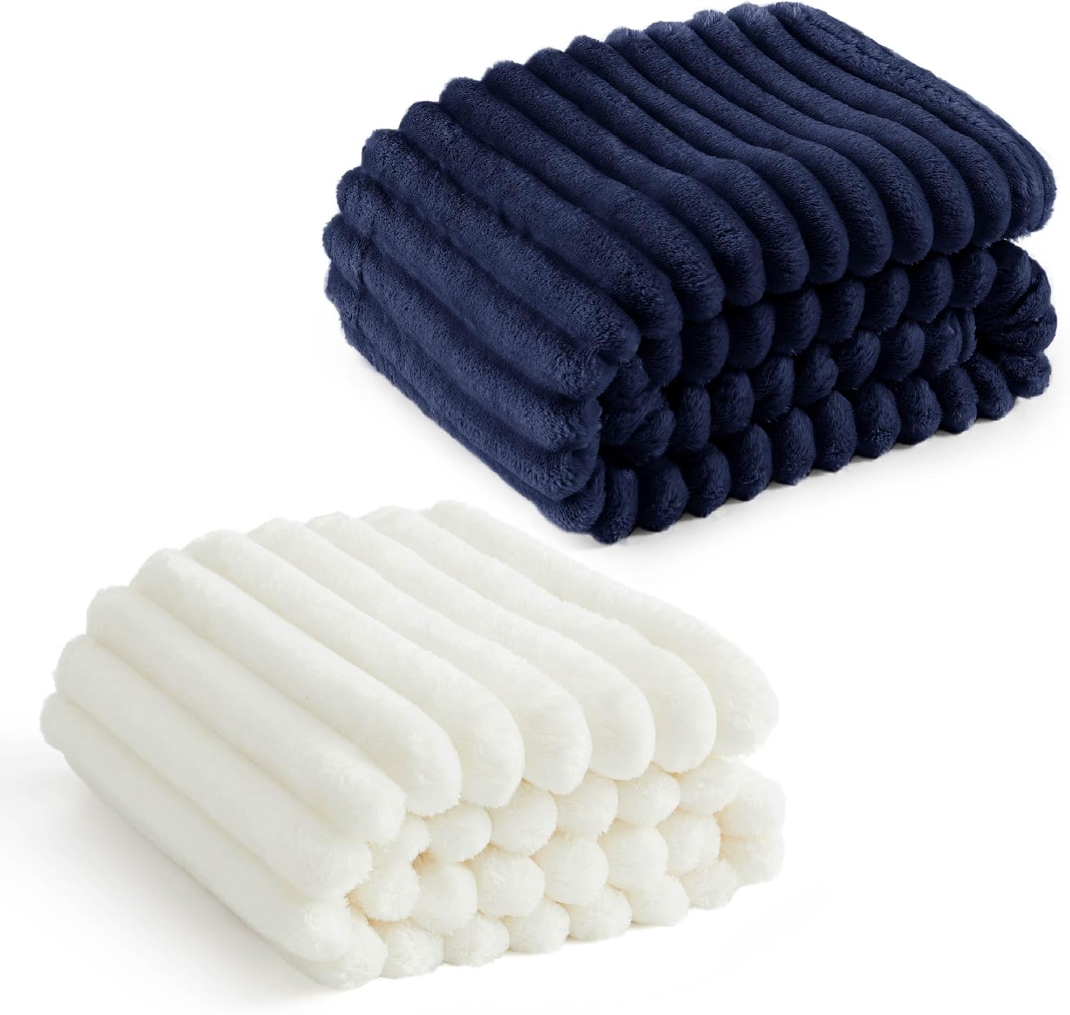 Bedsure Blue Fleece Blanket for Couch&Twin Blanket for Couch,60x80 Inches