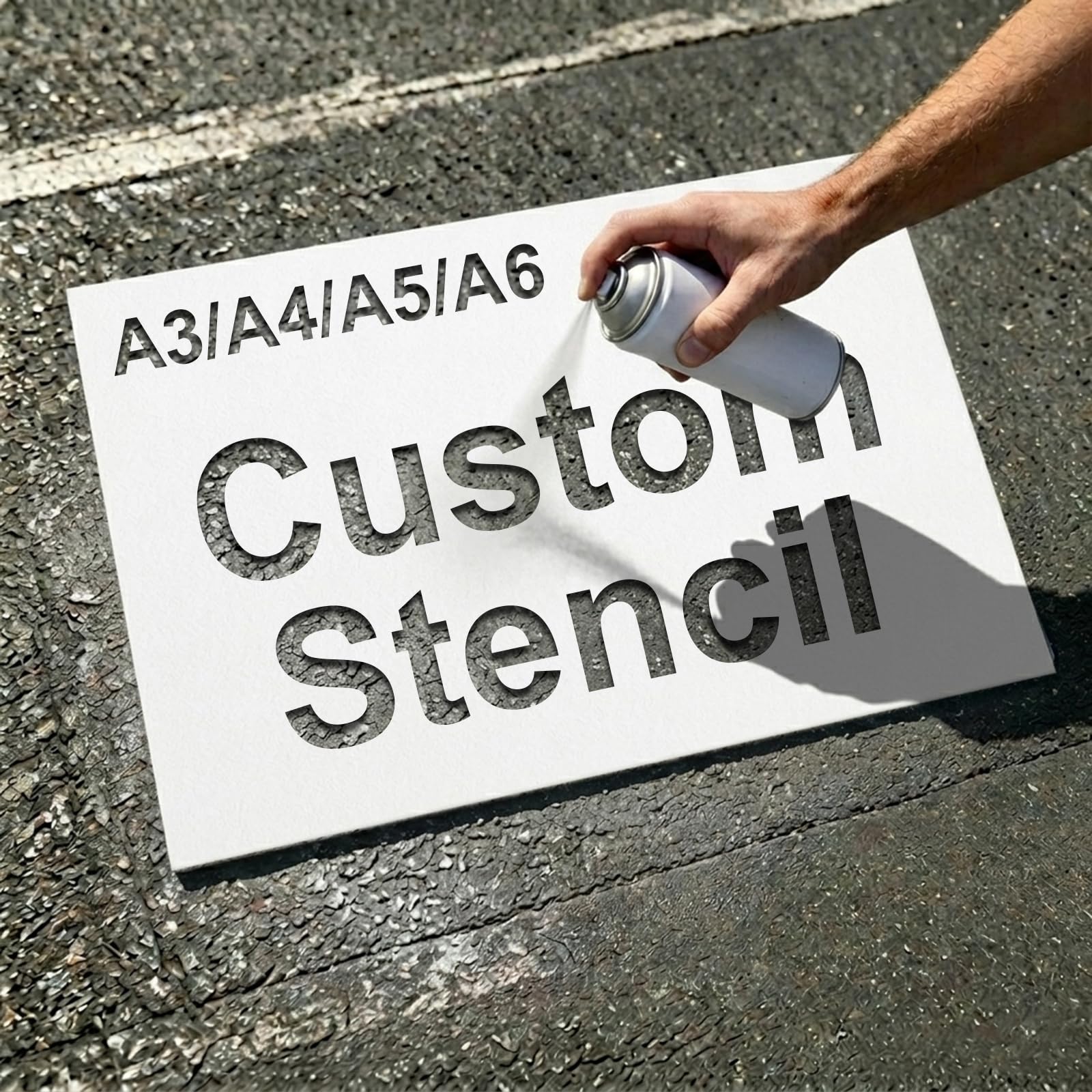 Personalised PVC Stencil Reusable Letter Text Logo Custom Template