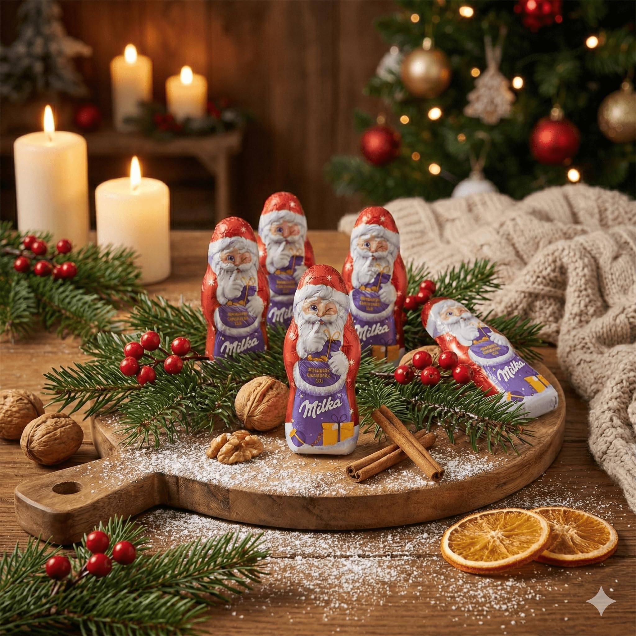 Schoko-Weihnachtsmänner Großpackung 1,5 kg - ca. 160 Stück einzeln verpackt, Weihnachts-Schokolade