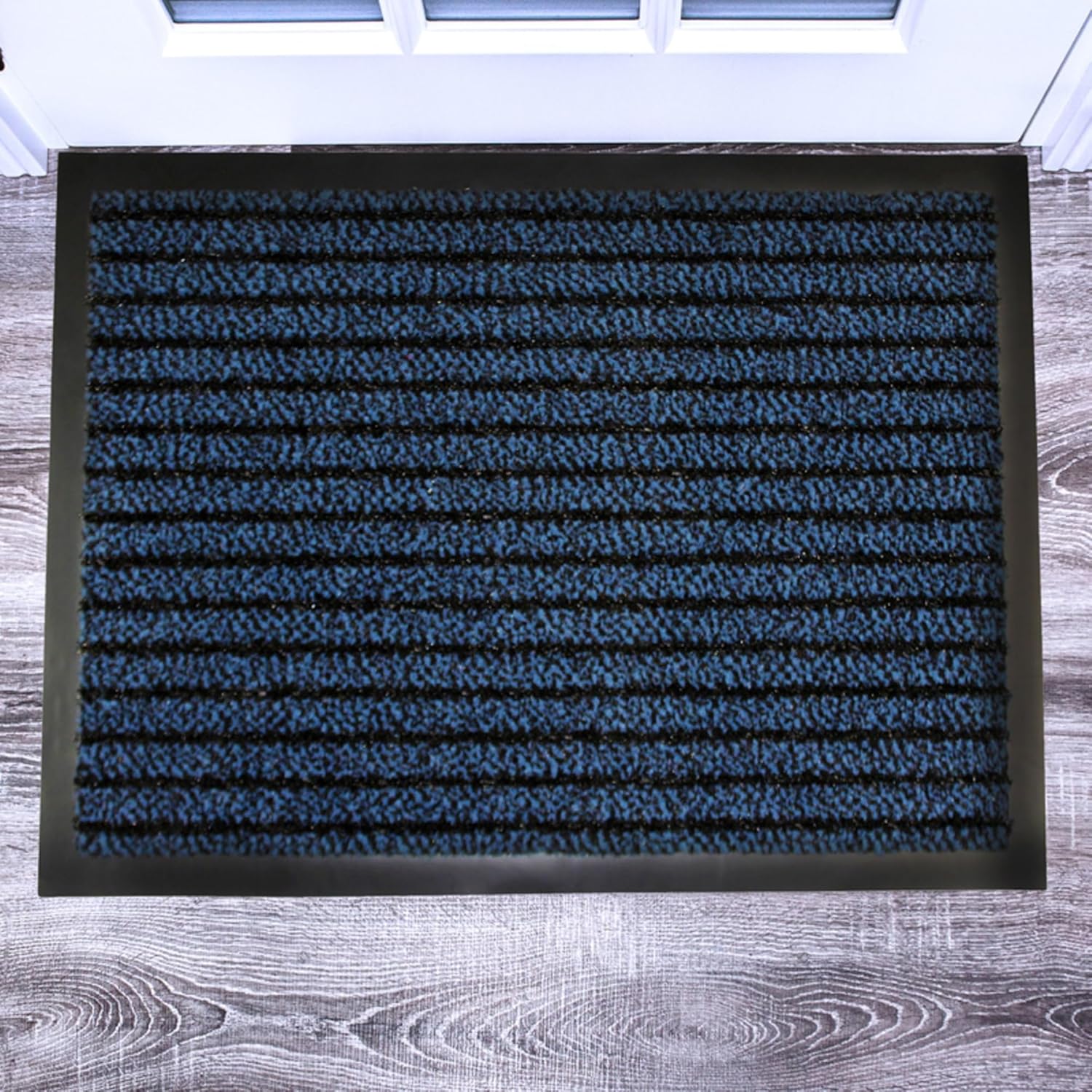 Sleek Blue Polypropylene Indoor Entrance Mat - 24" x 32"