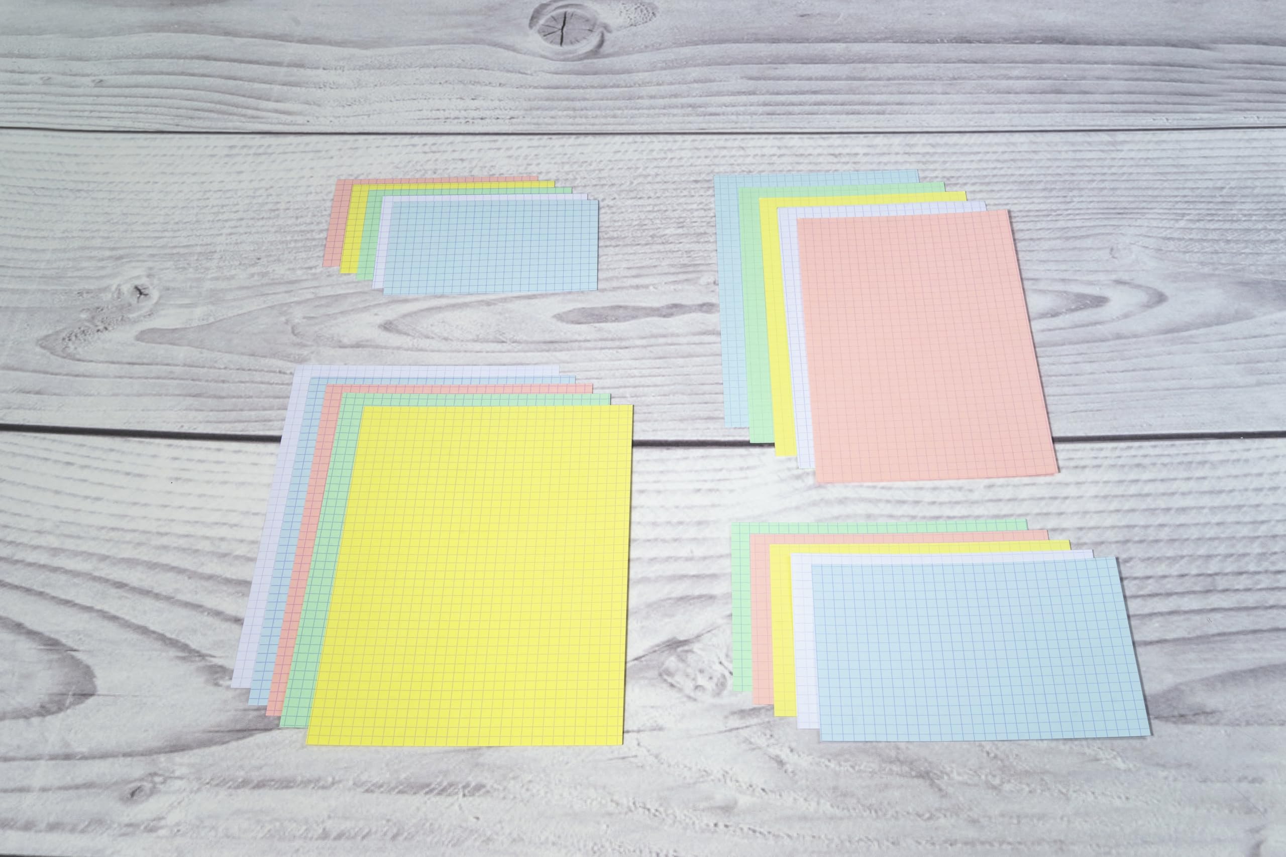 Exacompta - Réf. 13273E - Carton de 12 étuis de 100 fiches bristol quadrillées 5x5 non perforées - format 125 x 200 mm - compatibles avec imprimante jet d'encre, laser et photocopieur - assorties
