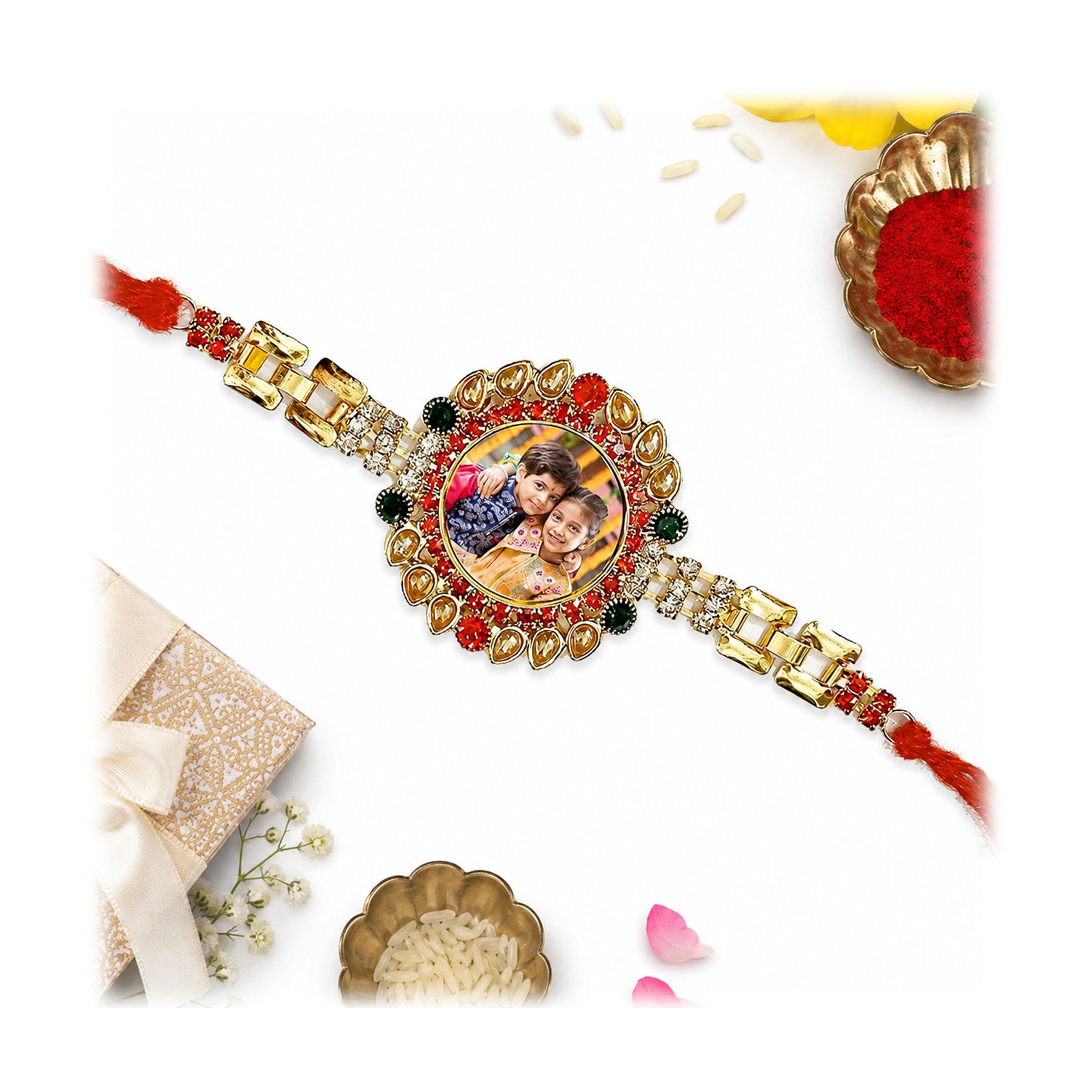 Personalized Rakhi Bracelet with Photo, Customized for Brother, Bhaiya. Best gifts for Rakshabandhan-image-39