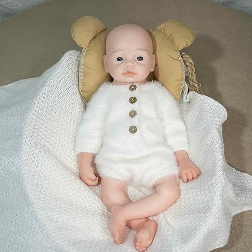 Miniatura 3 de SERENDOLL Muñeca de bebé realista de silicona de 19 pulgadas, muñecas de bebé Reborn realistas, juguete y coleccionable. Chico calvo 010