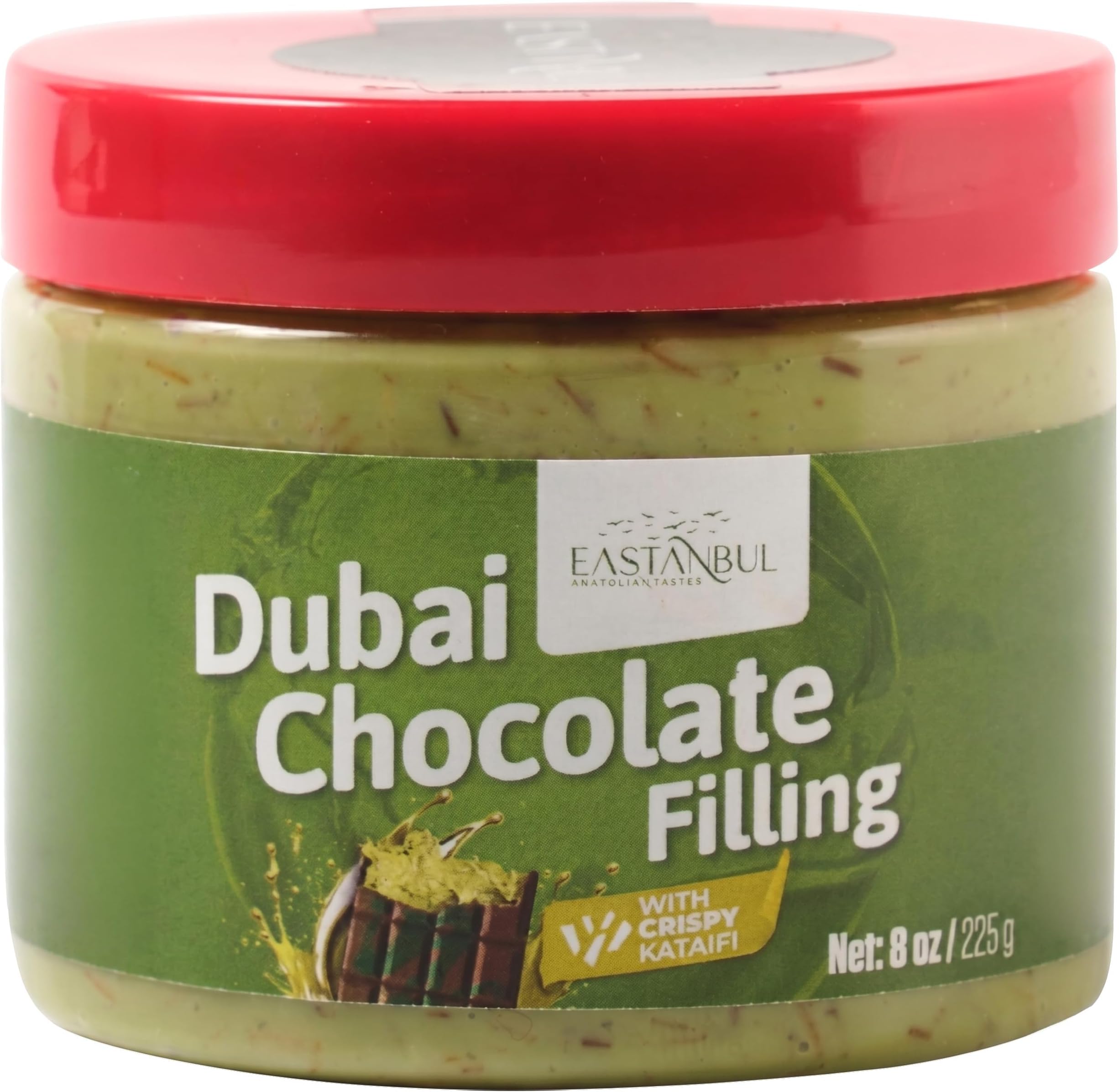 Eastanbul Dubai Chocolate Filling, Pistachio Cream with Kataifi, 1.3lb | Dubai Filling, Dubai Chocolate Bar Mixture, Crispy Premium Kataifi and Pistachio Cream, Single Ingredient for Dubai Chocolate