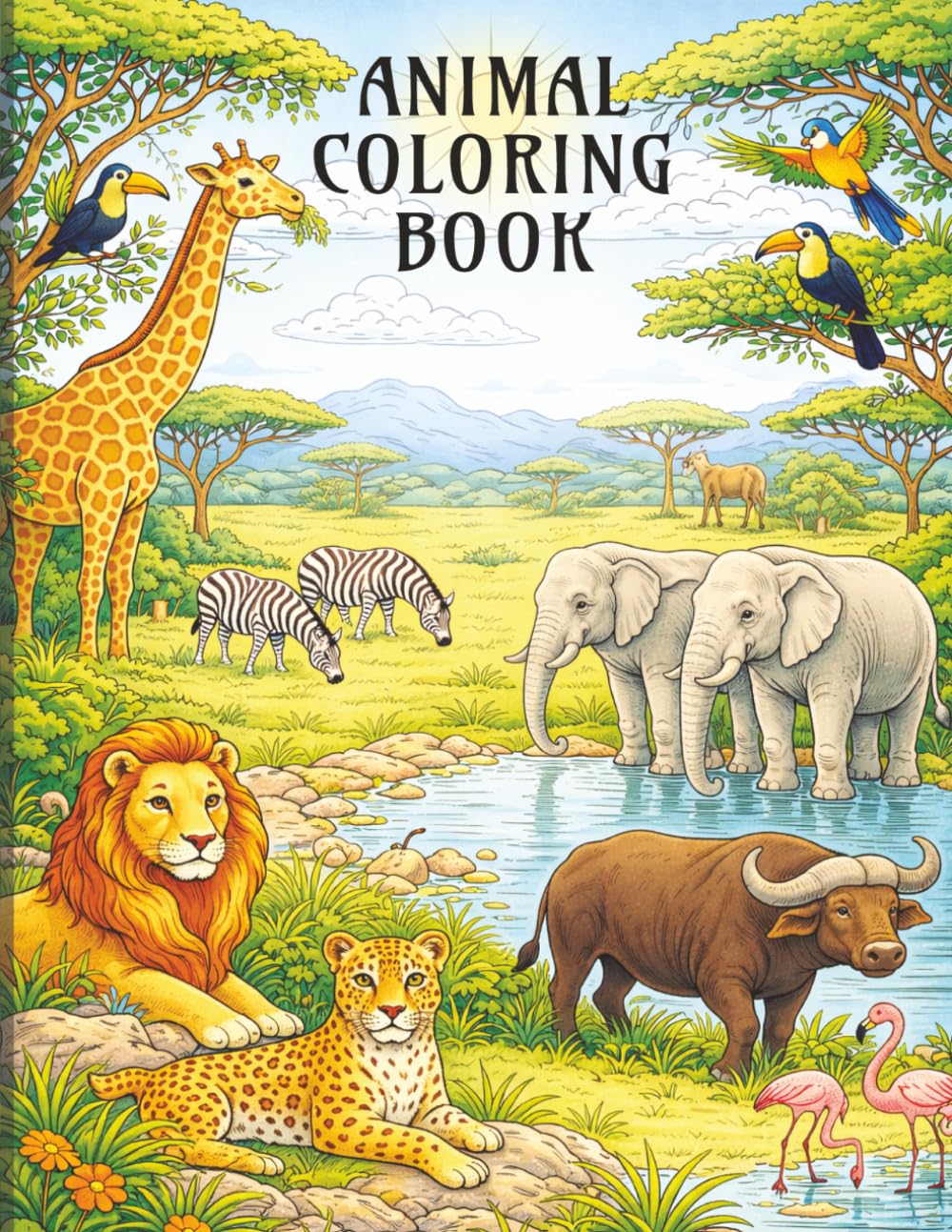 Animal Coloring Book: Explore the Animal Kingdom with Simple, Fun, and Beautiful Coloring Pages for Kids