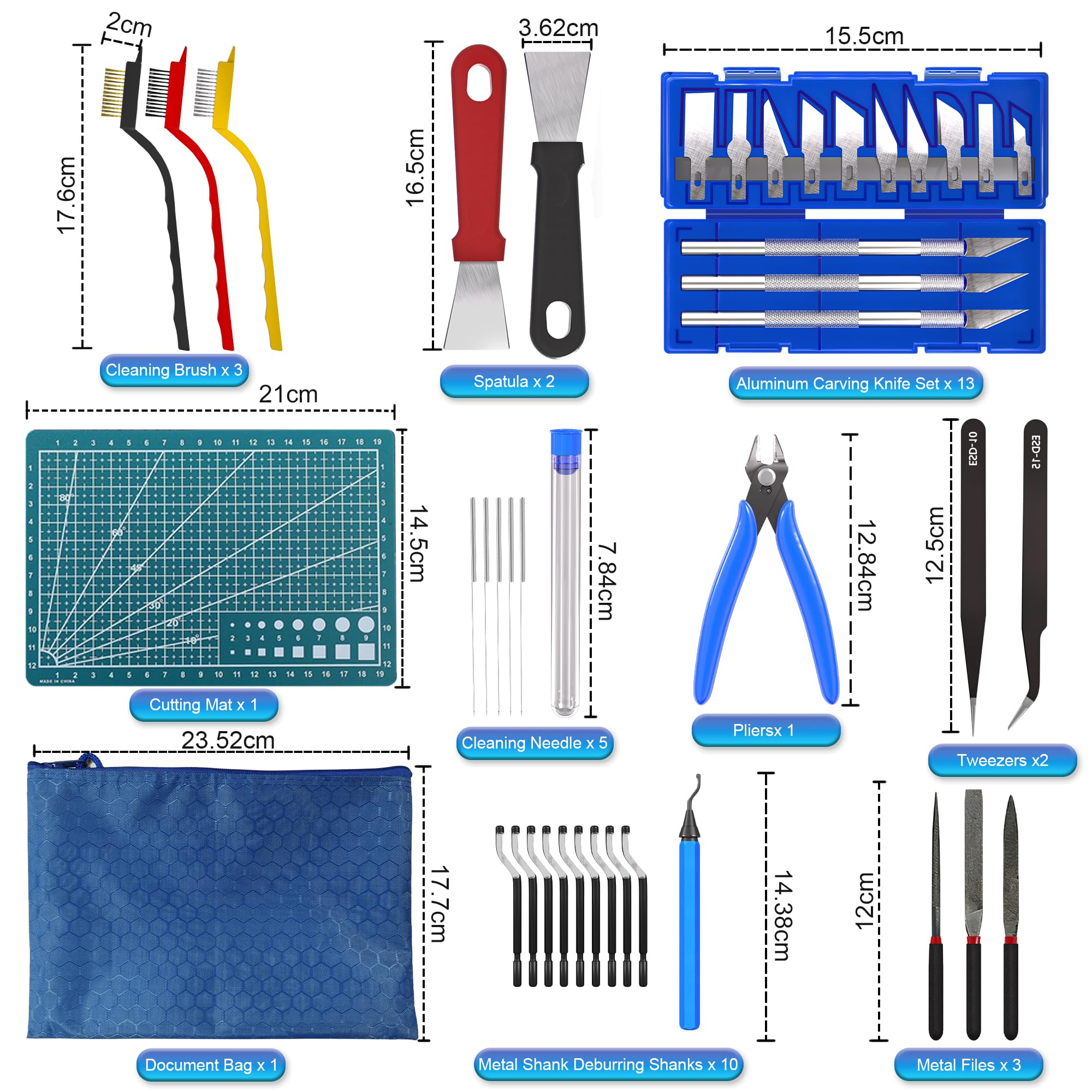 Accesorios para impresora 3D, kit de herramientas para impresora 3D, 41 piezas