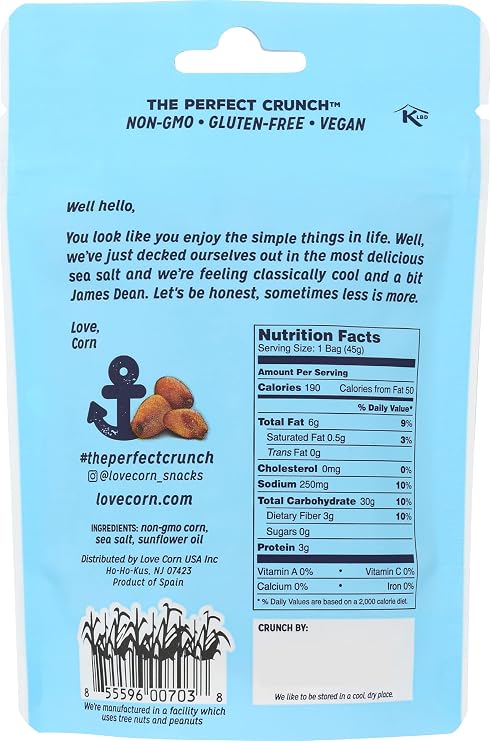Love Corn Sea Salt Corn Nuts, 1.6oz