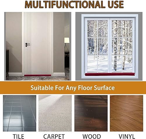 Miniatura 10 de Tapón de dardos para puerta doble, burlete para parte inferior del sello de la puerta, bloqueador de polvo y ruido, 1.5 pulgadas, aislamiento