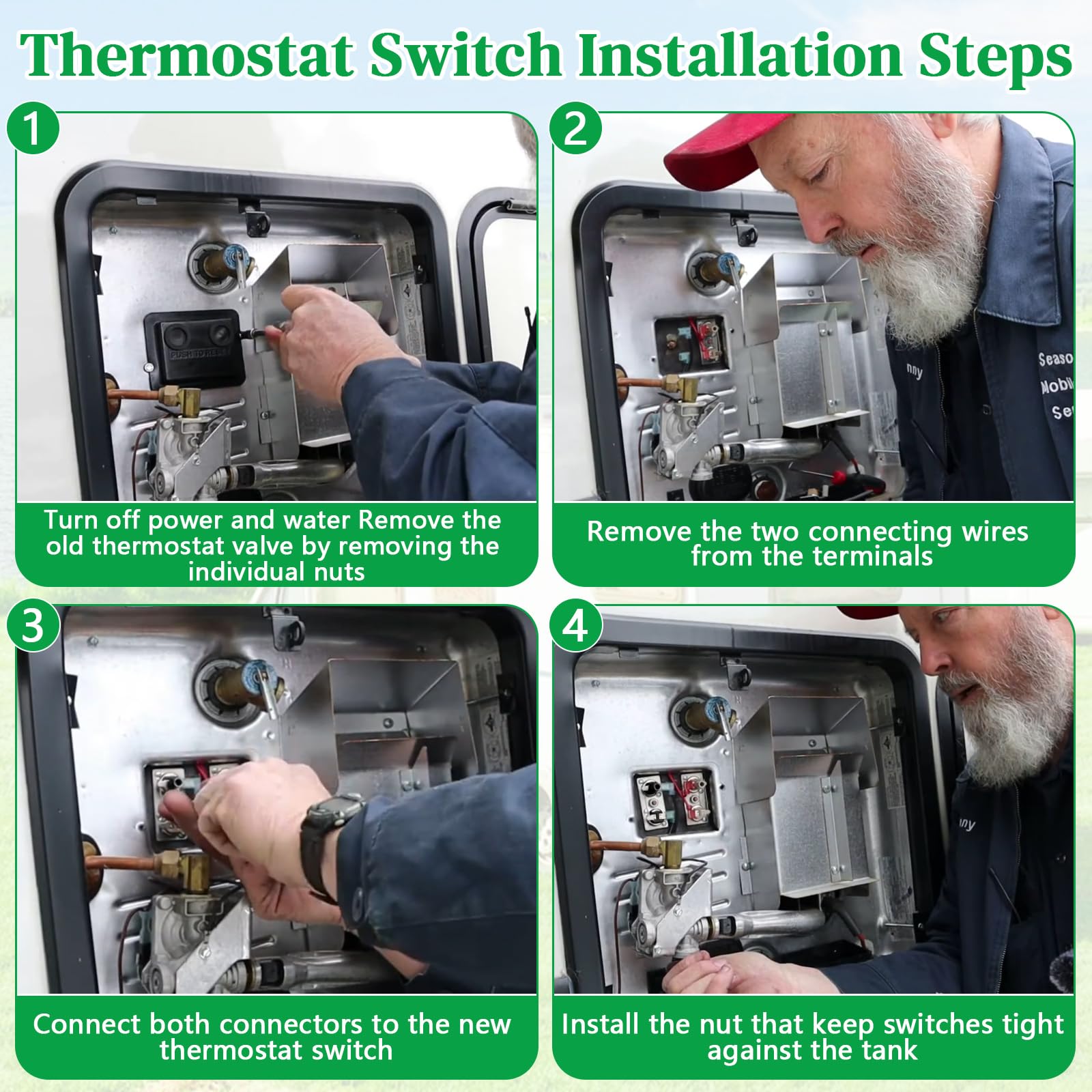 Suburban SW Series Thermostat Switch 232306 RV Water Heater Thermostat ...