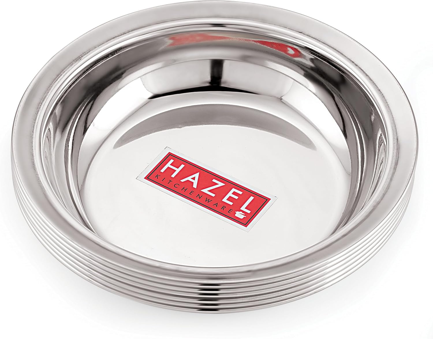 Hazel Steel Dahi WADA Mixing Bowl Set of 6 19 cm X 4.5 cm 600 ml