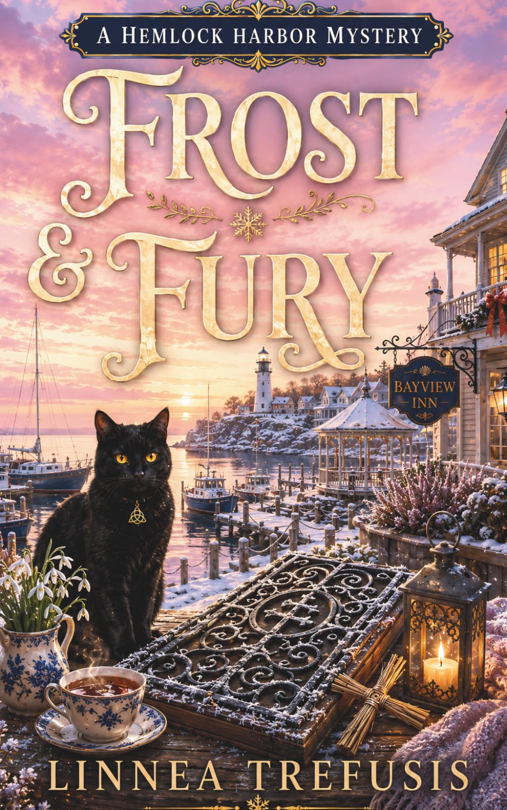 FROST & FURY: A Winter Cozy Witch Mystery with a Talking Cat: 5 (A Hemlock Harbor Mystery)